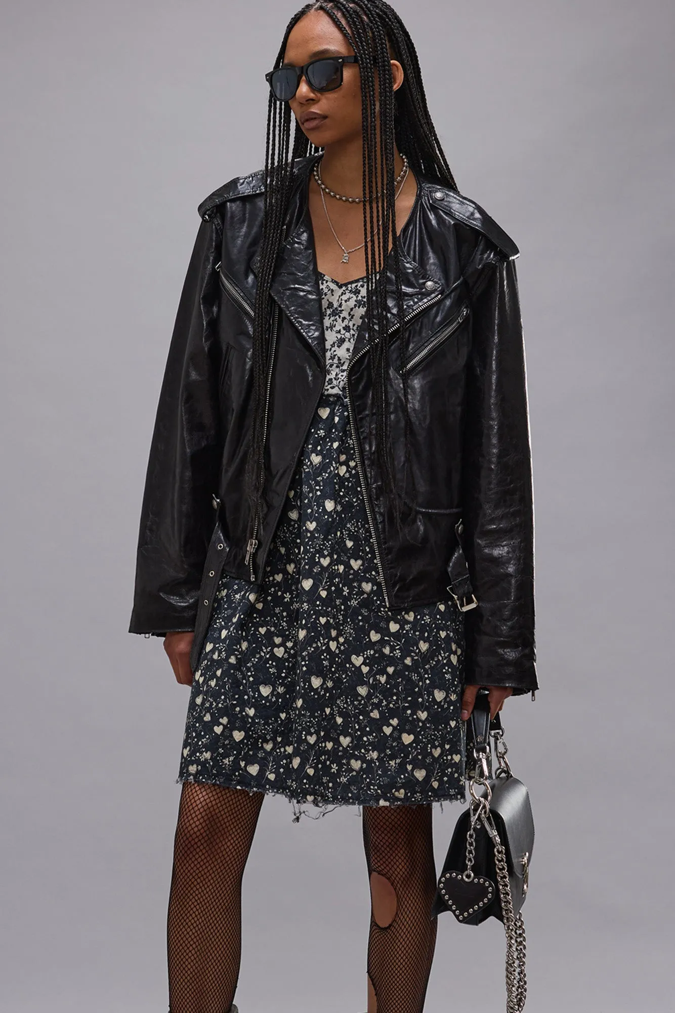 CREWNECK MOTO JACKET - BLACK sold by R13 product image thumbnail 2