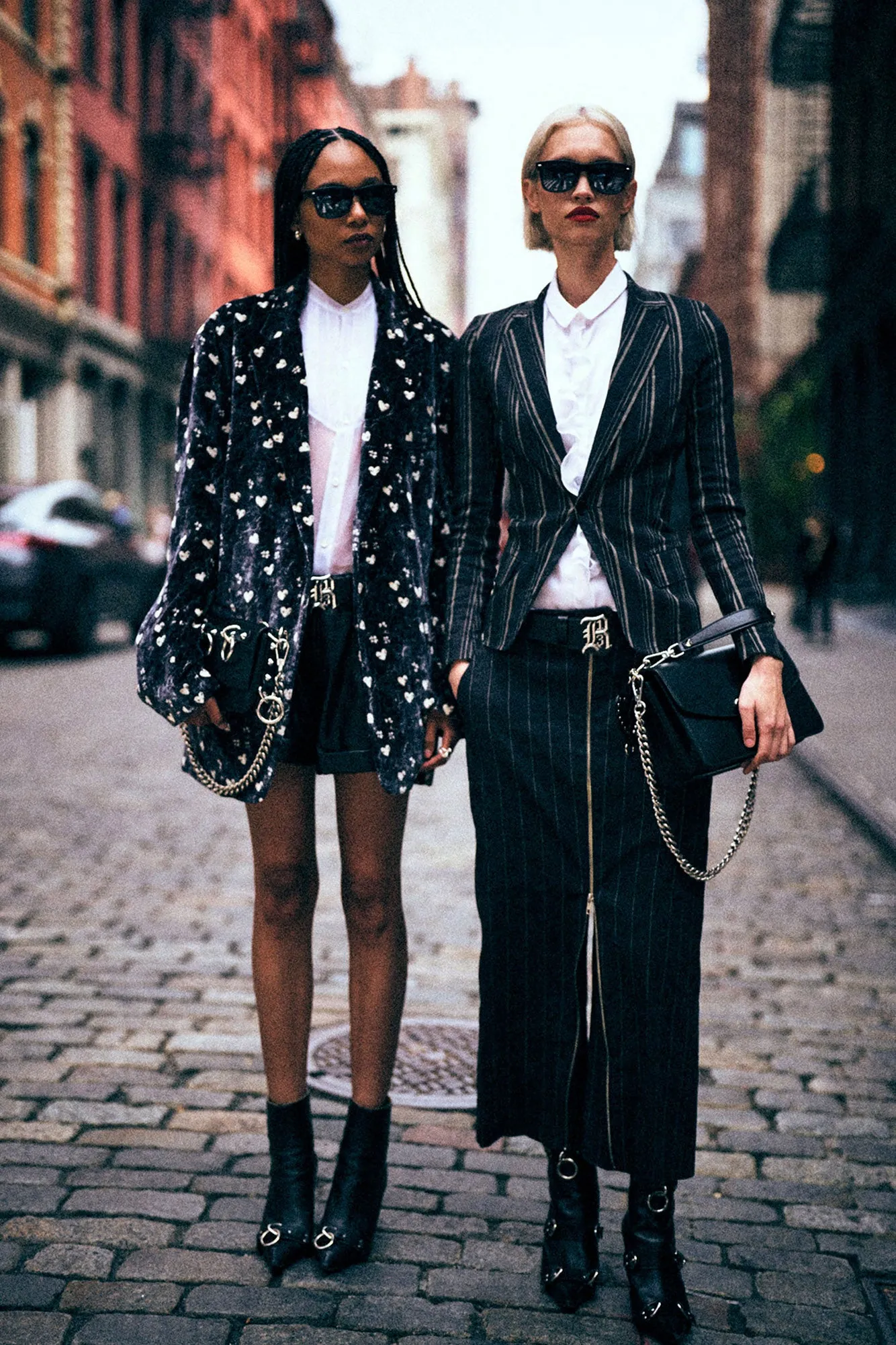 OVERSIZED RAGGED BLAZER - HEARTS ON BLACK sold by R13 product image thumbnail 2