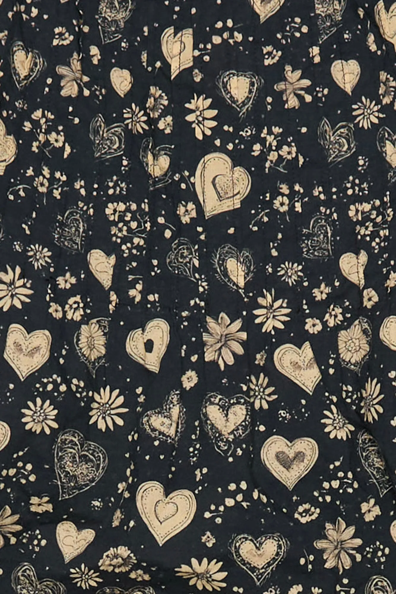 Square Neck Cami With Ties - Hearts On Black sold by R13 product image thumbnail 4
