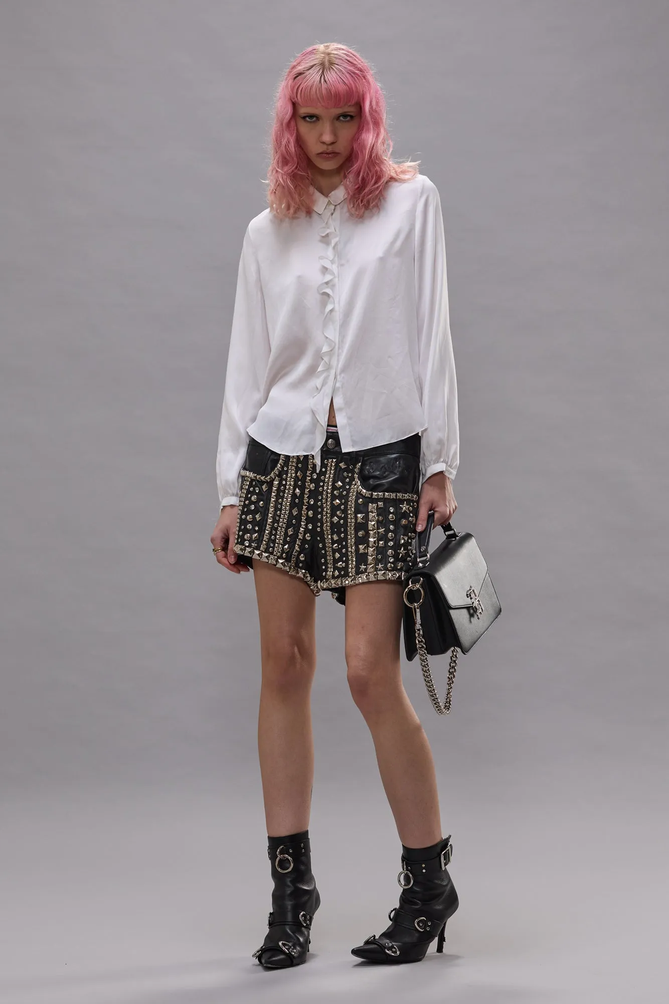 RUFFLE BLOUSE - WHITE sold by R13 product image thumbnail 2