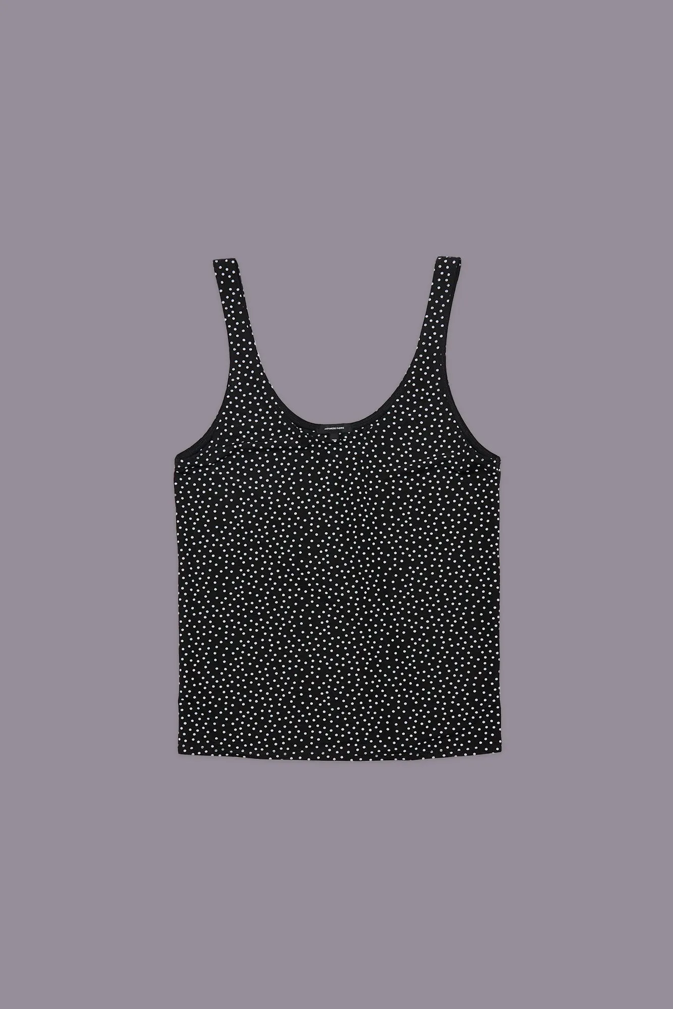POLKADOT CAMI TEE - ECRU MINI POLKADOT ON BLACK sold by R13 product image thumbnail 4
