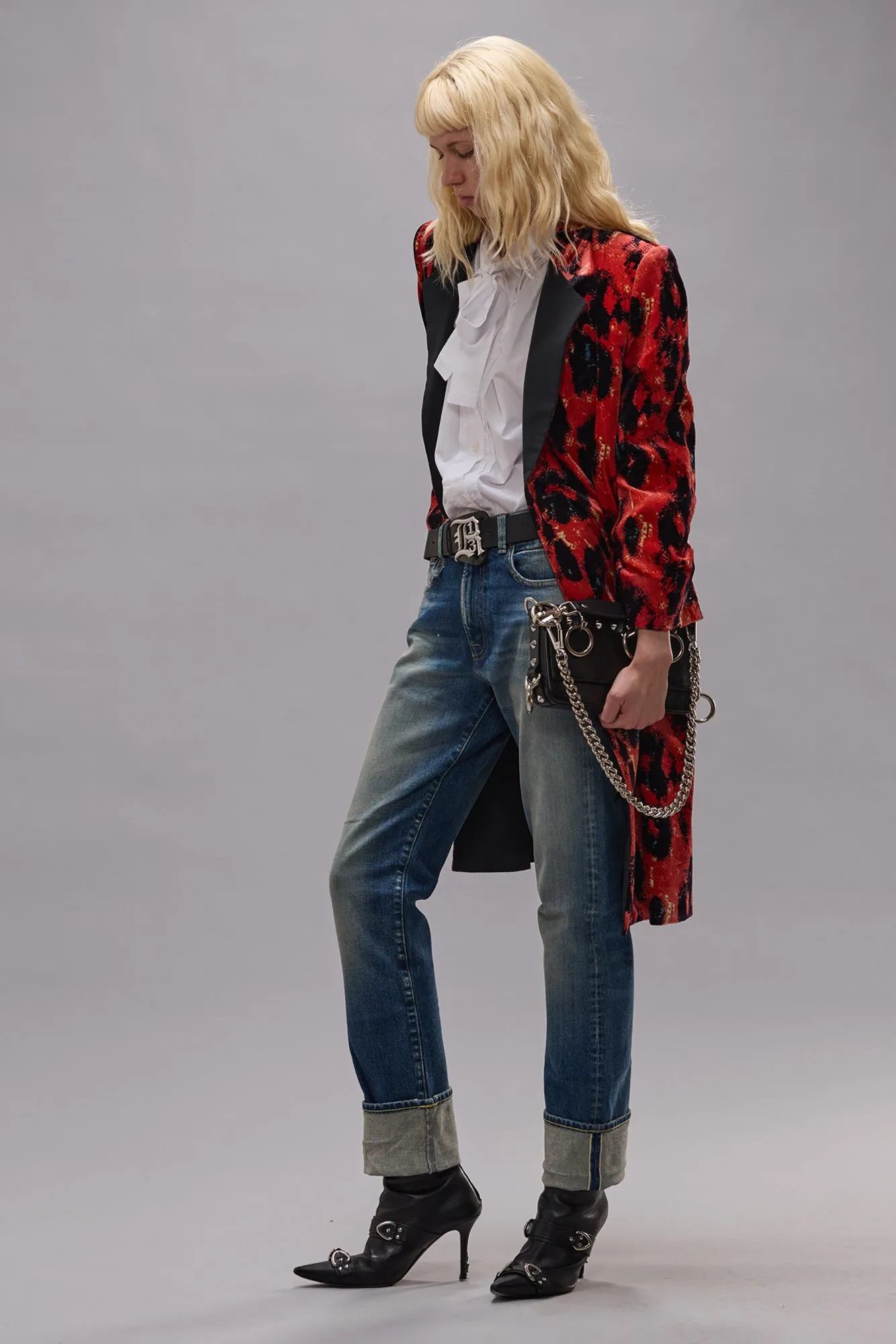 CUFFED ROMEO JEAN - ABYSS SELVEDGE BLUE STRETCH sold by R13