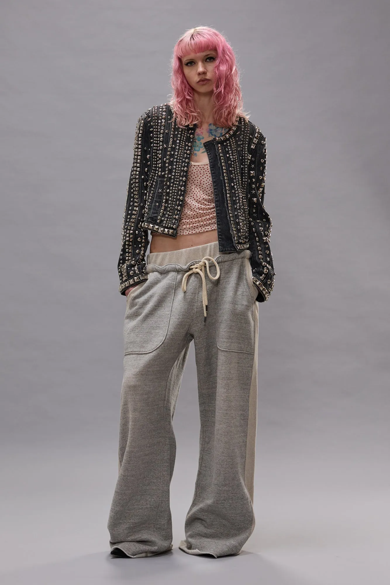 POLKADOT CAMI TEE - RED MINI POLKADOT ON TAN sold by R13 product image thumbnail 2