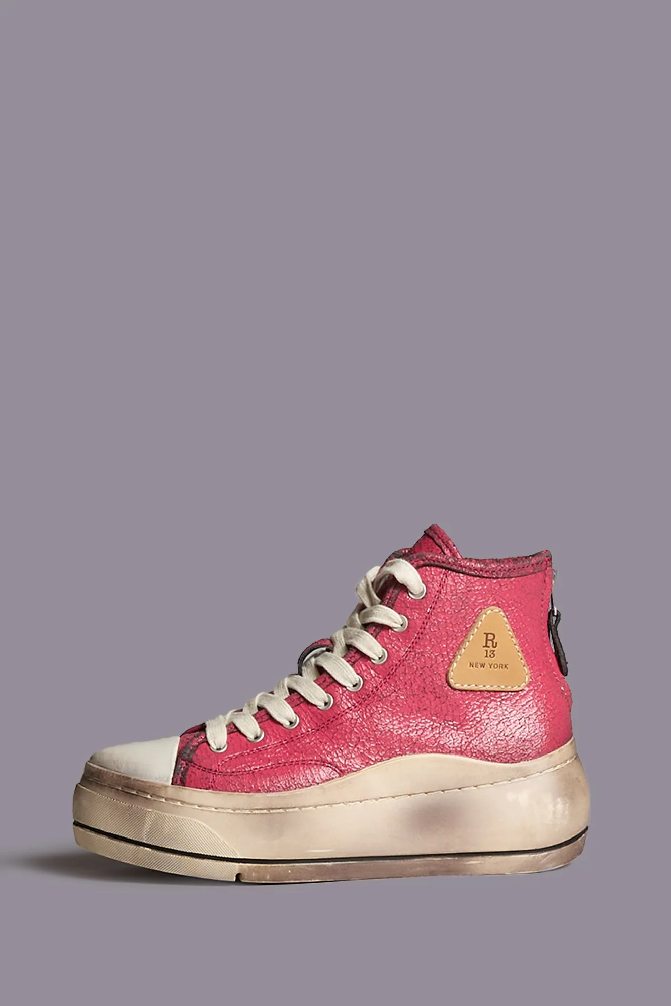 KURT HIGH TOP SNEAKER - CRACKLE PINK sold by R13