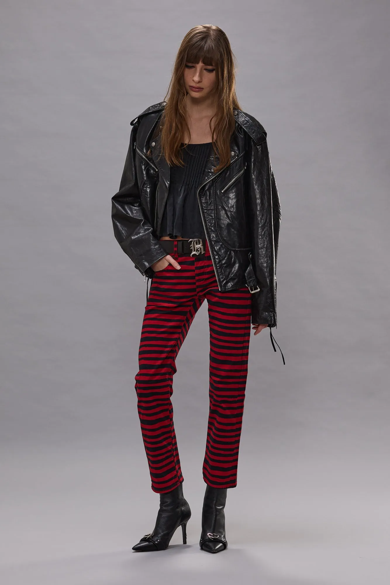 SQUARE NECK CAMI WITH TIES - BLACK sold by R13 product image thumbnail 2