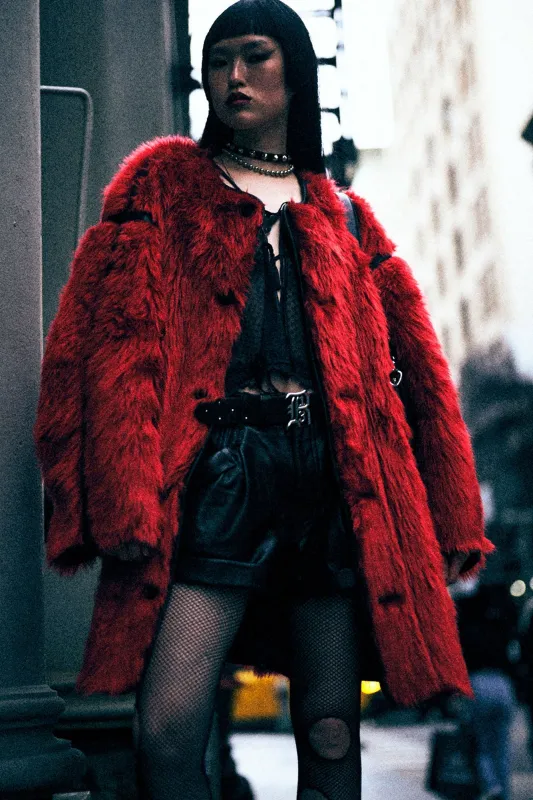 TAPED LINER COAT - RED sold by R13