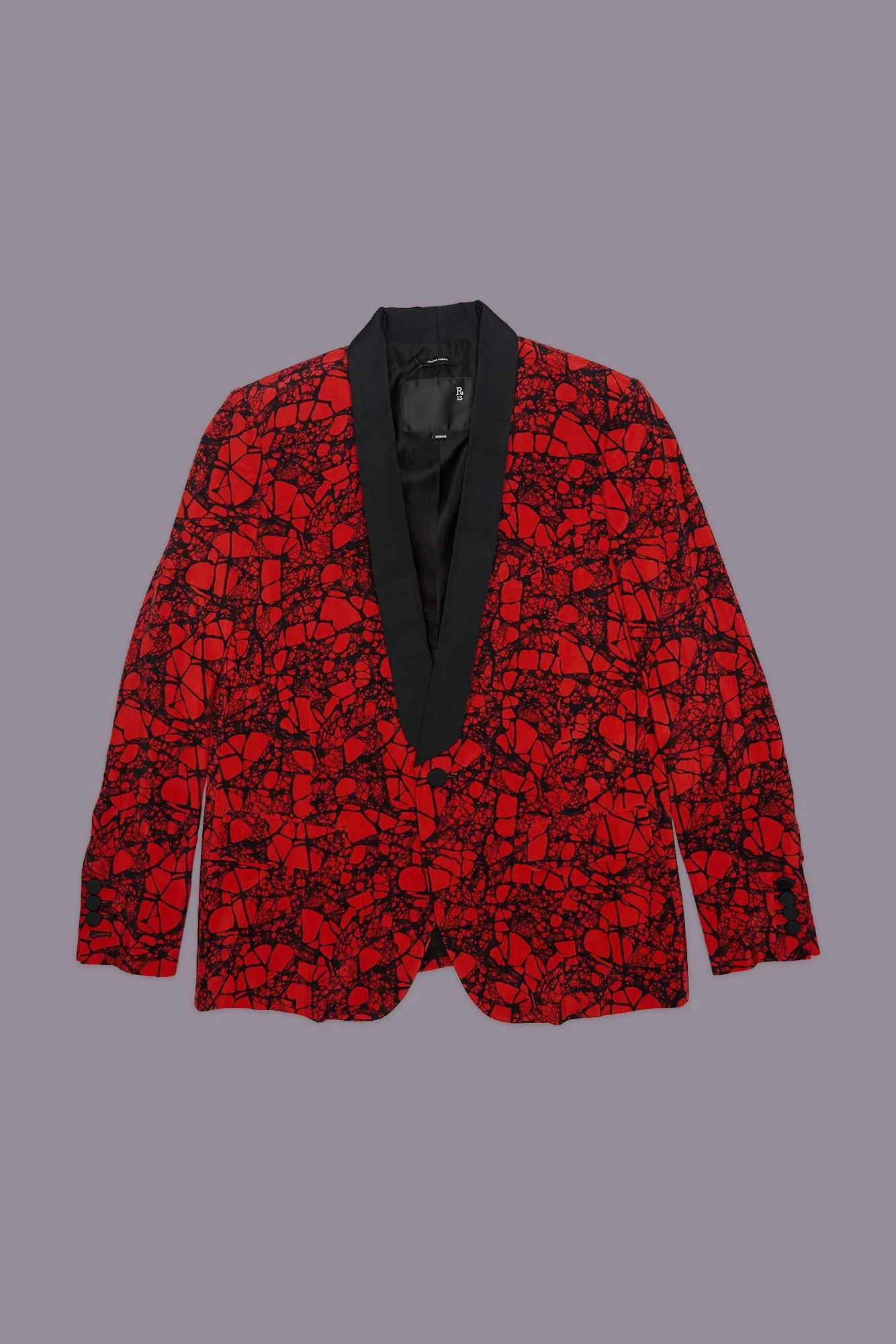 SHRUNKEN BLAZER - RED/BLACK LACE sold by R13 product image thumbnail 4