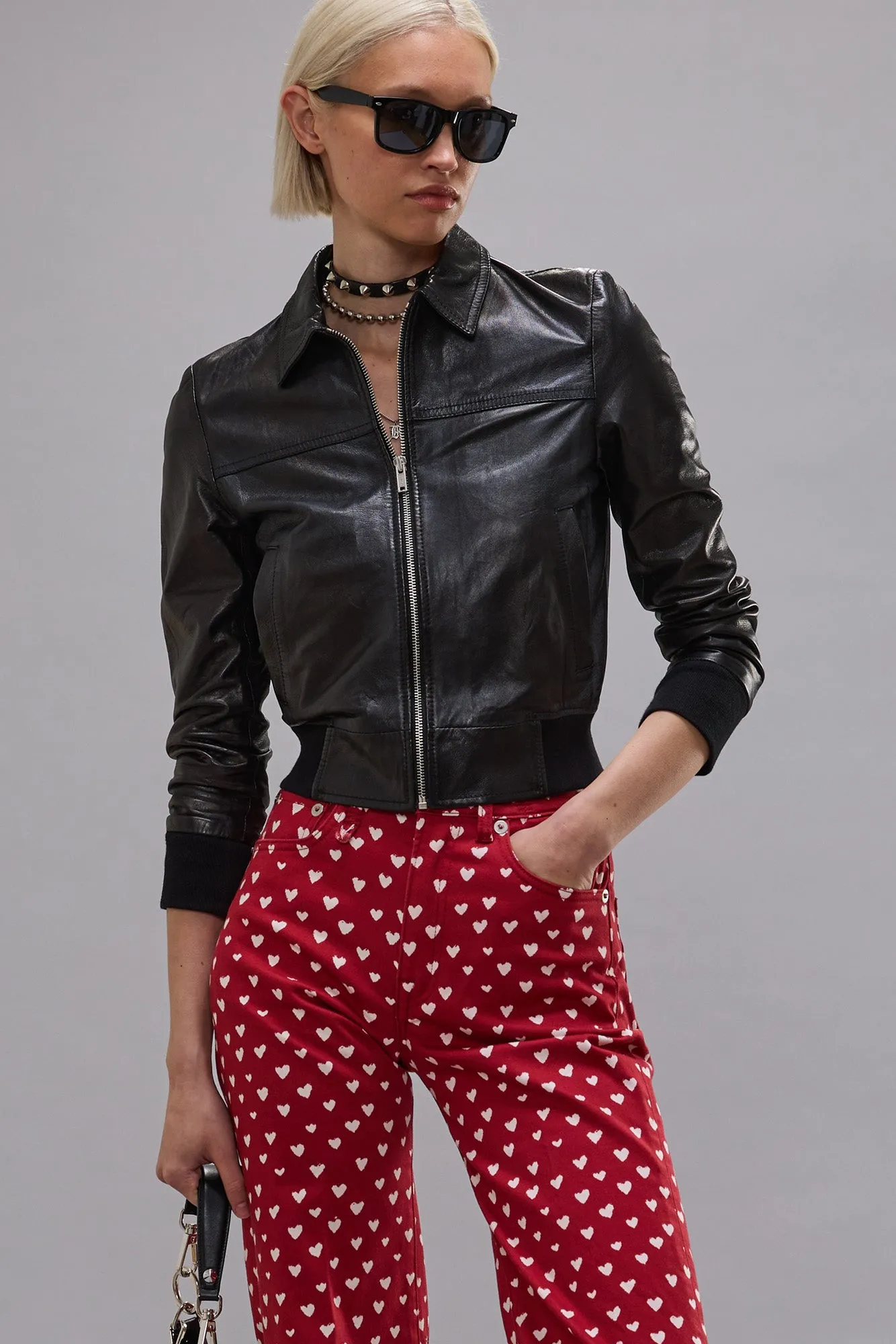 Berlin Leather Jacket - Black sold by R13 product image thumbnail 4