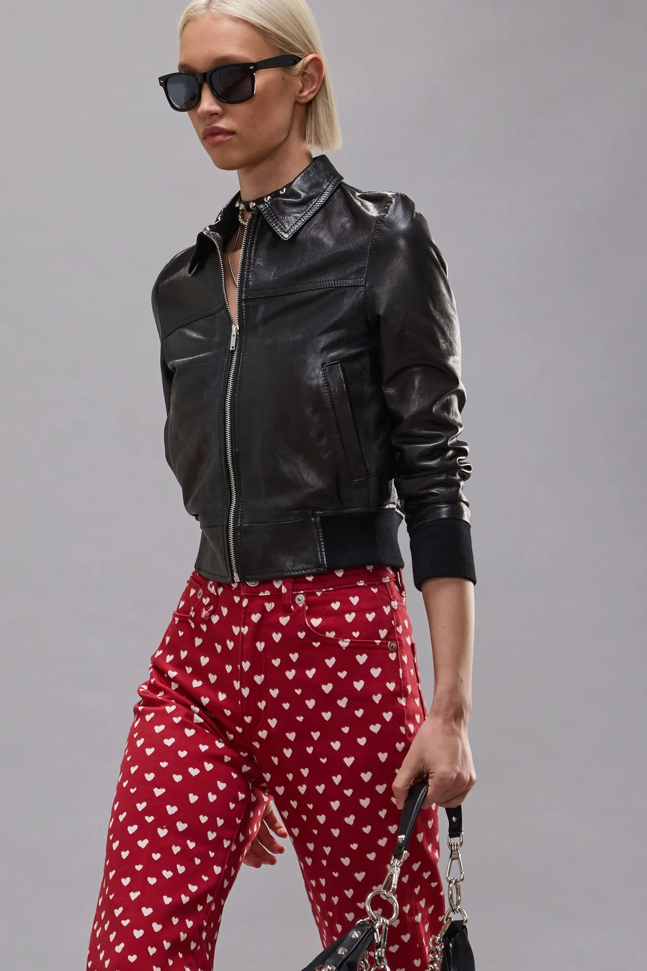 Berlin Leather Jacket - Black sold by R13 product image thumbnail 3
