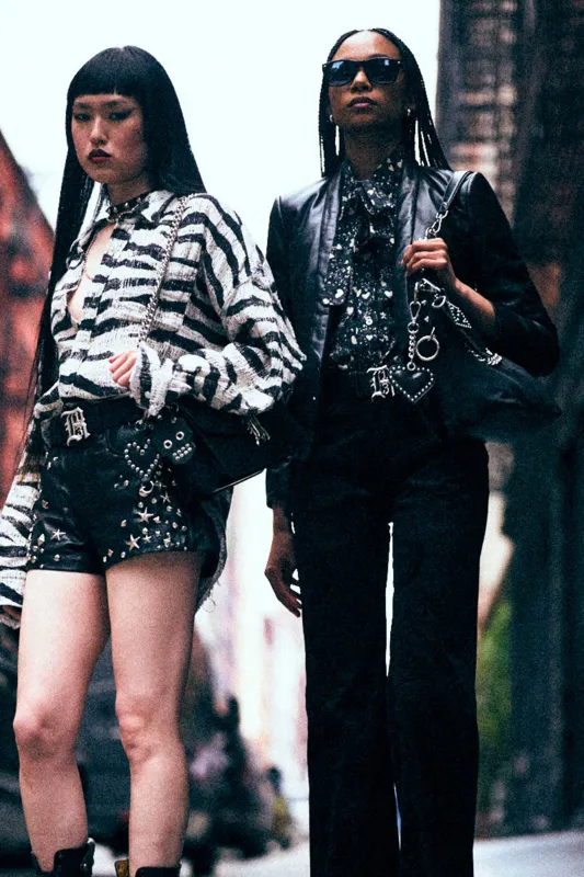 LEATHER SHRUNKEN BLAZER - BLACK sold by R13