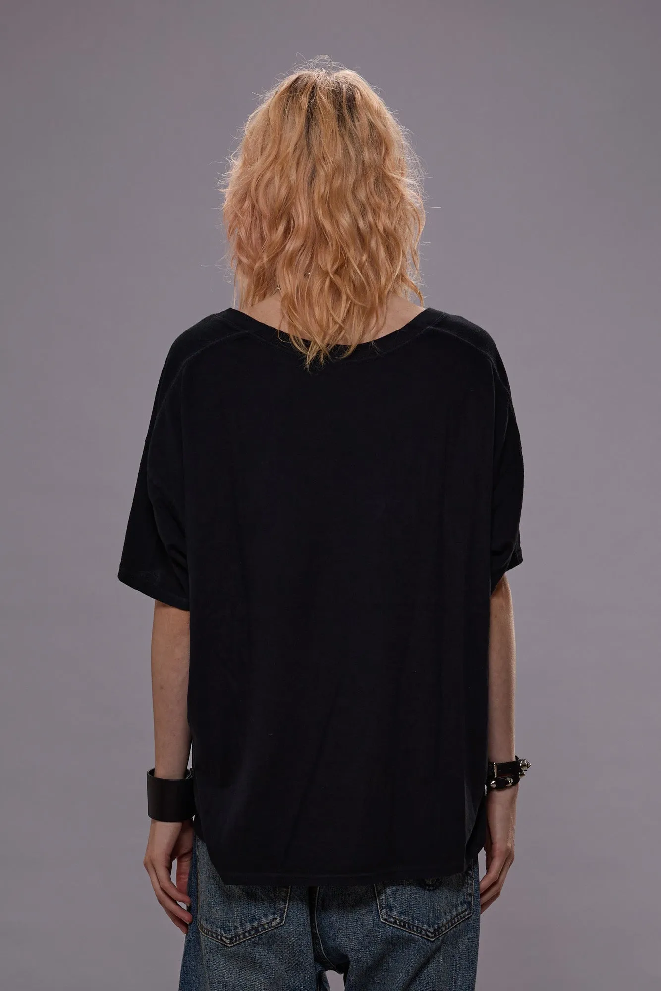 RELAXED CASHMERE V-NECK - BLACK sold by R13 product image thumbnail 2