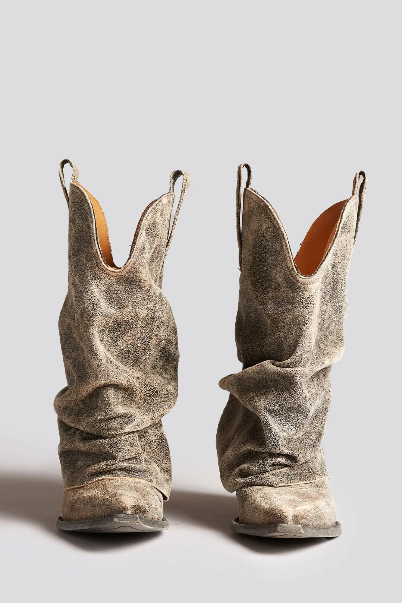 LOW RIDER COWBOY BOOT - DISTRESSED BLACK sold by R13 product image thumbnail 3