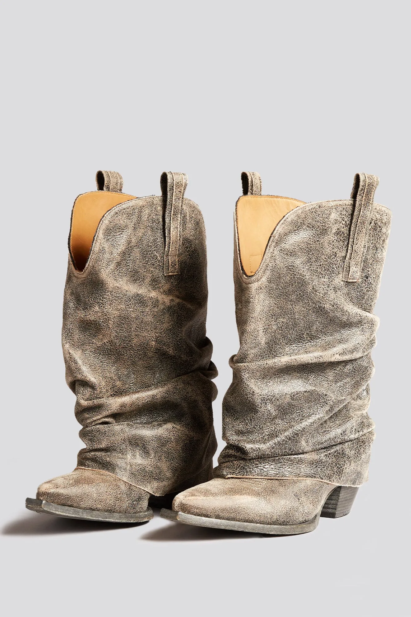 LOW RIDER COWBOY BOOT - DISTRESSED BLACK sold by R13 product image thumbnail 2