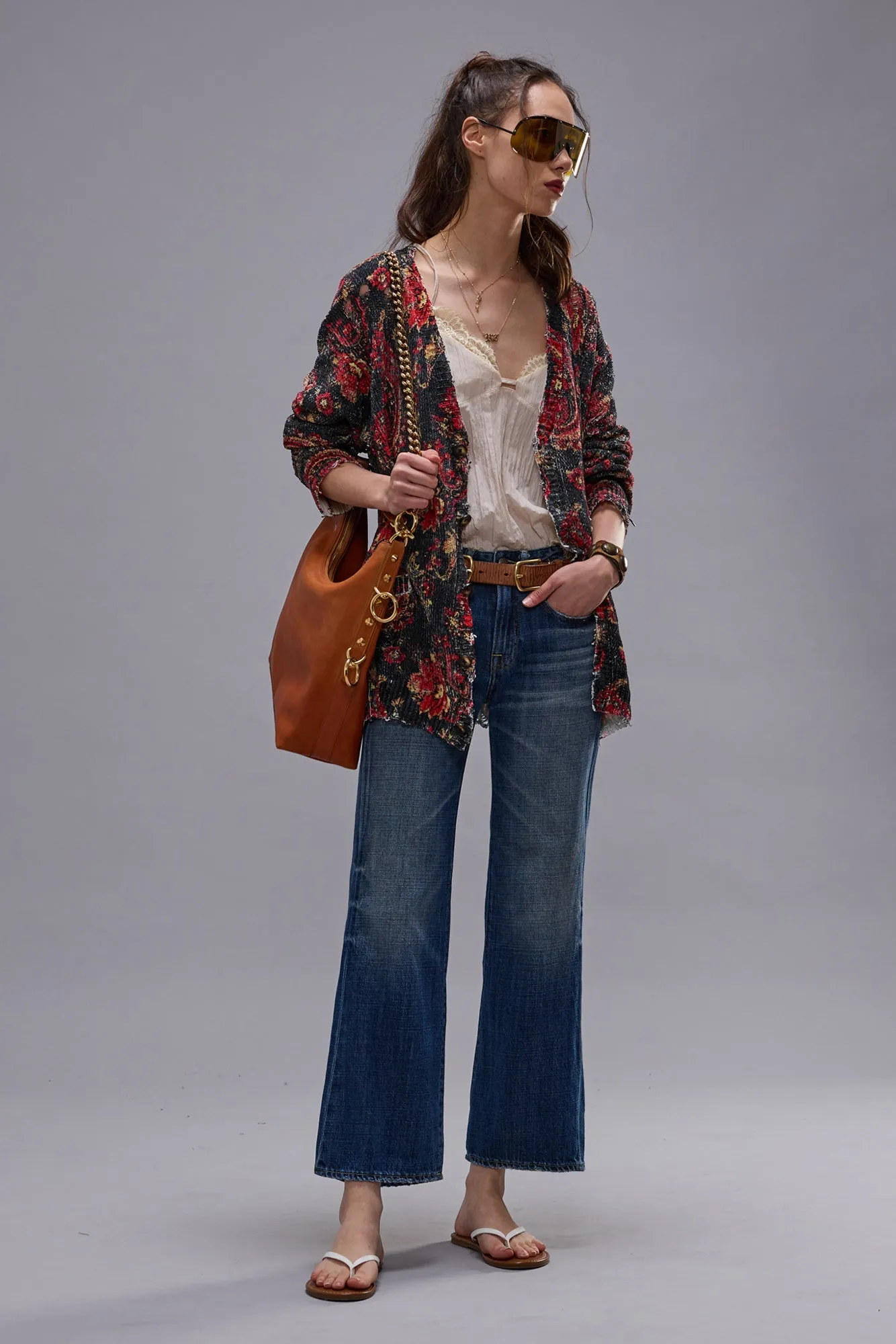 JOAN CROPPED FLARE JEAN - RAINE BLUE sold by R13