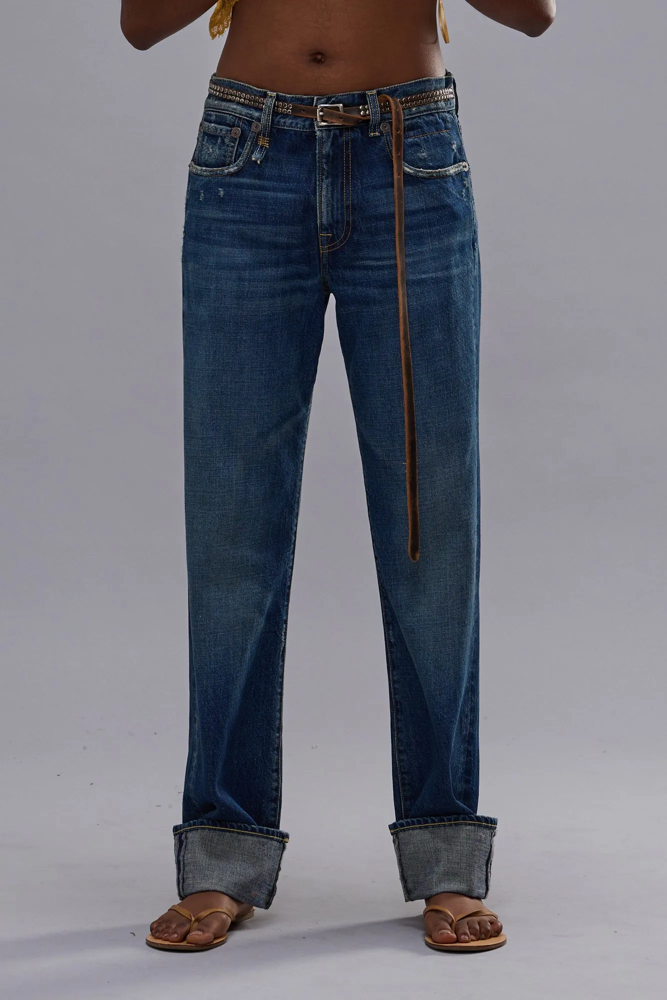 CUFFED ROMEO JEAN - OASIS BLUE sold by R13 product image thumbnail 2