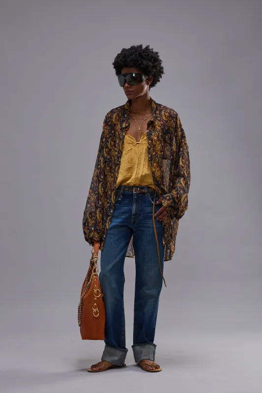 CUFFED ROMEO JEAN - OASIS BLUE sold by R13