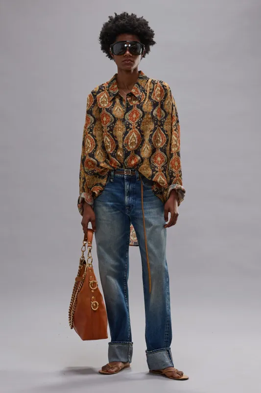 CUFFED BOYFRIEND JEAN - ABYSS SELVEDGE BLUE sold by R13