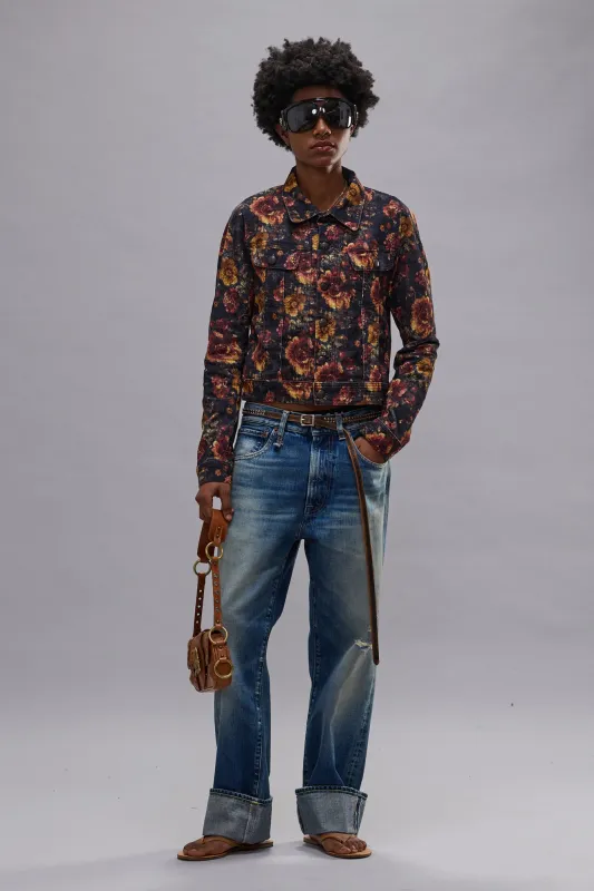 CUFFED X-BOYFRIEND JEAN - ABYSS SELVEDGE BLUE sold by R13