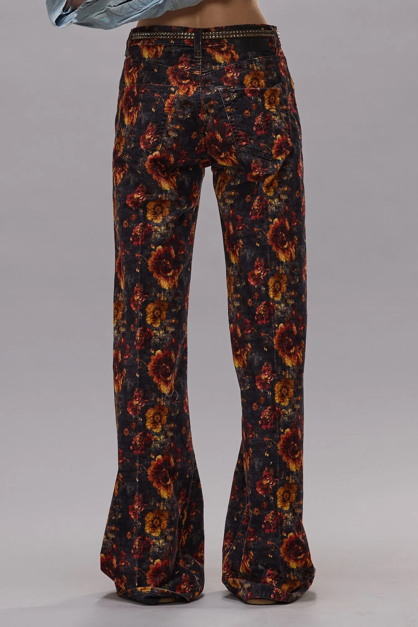 CHARLOTTE JEAN - NAVY BLUE FLORAL VELVETEEN sold by R13 product image thumbnail 4