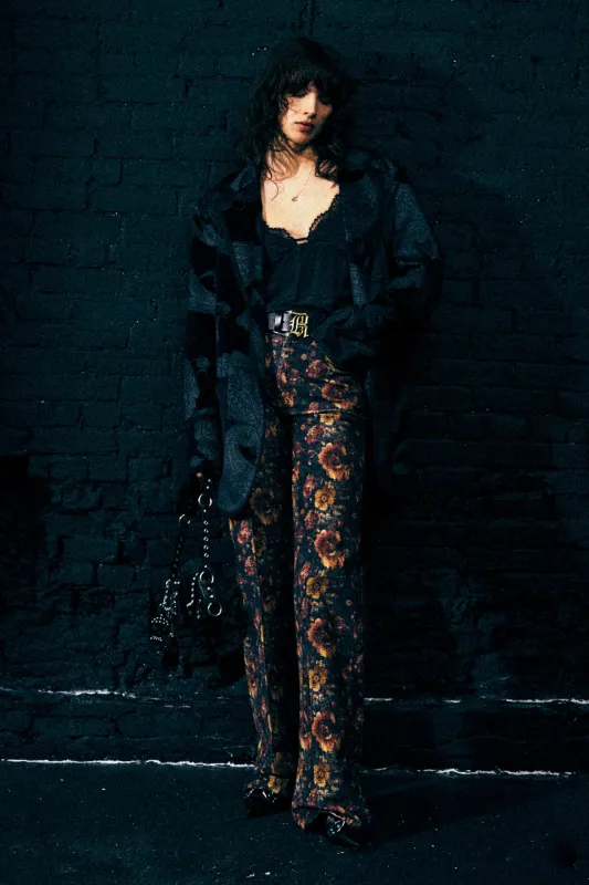 CHARLOTTE JEAN - NAVY BLUE FLORAL VELVETEEN sold by R13