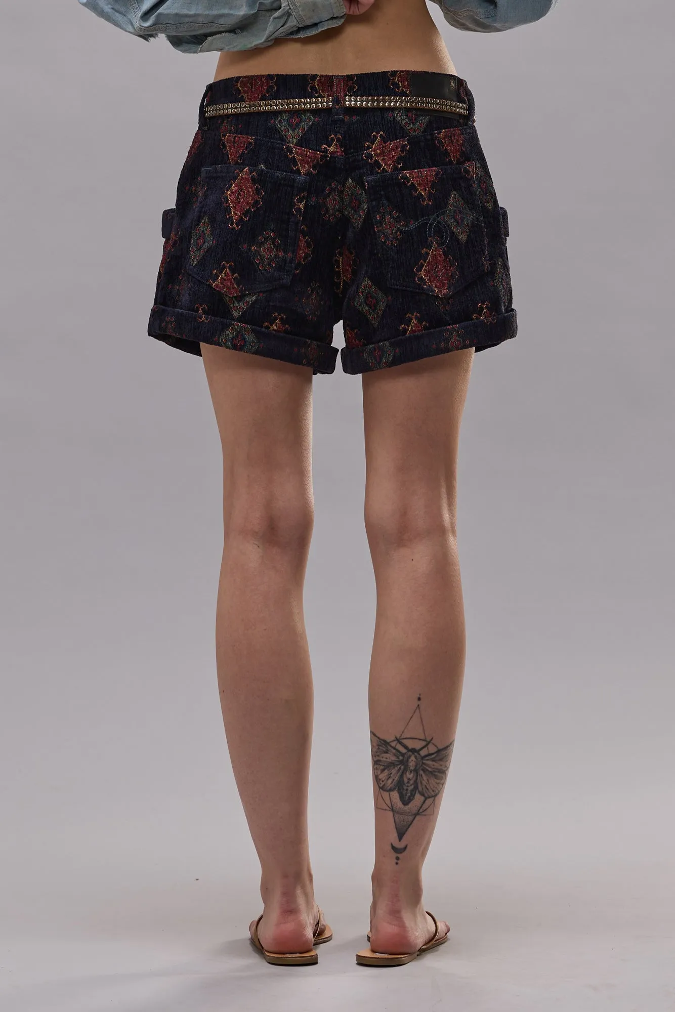 POUCH POCKET SHORT - NAVY BLUE JACQUARD sold by R13 product image thumbnail 3