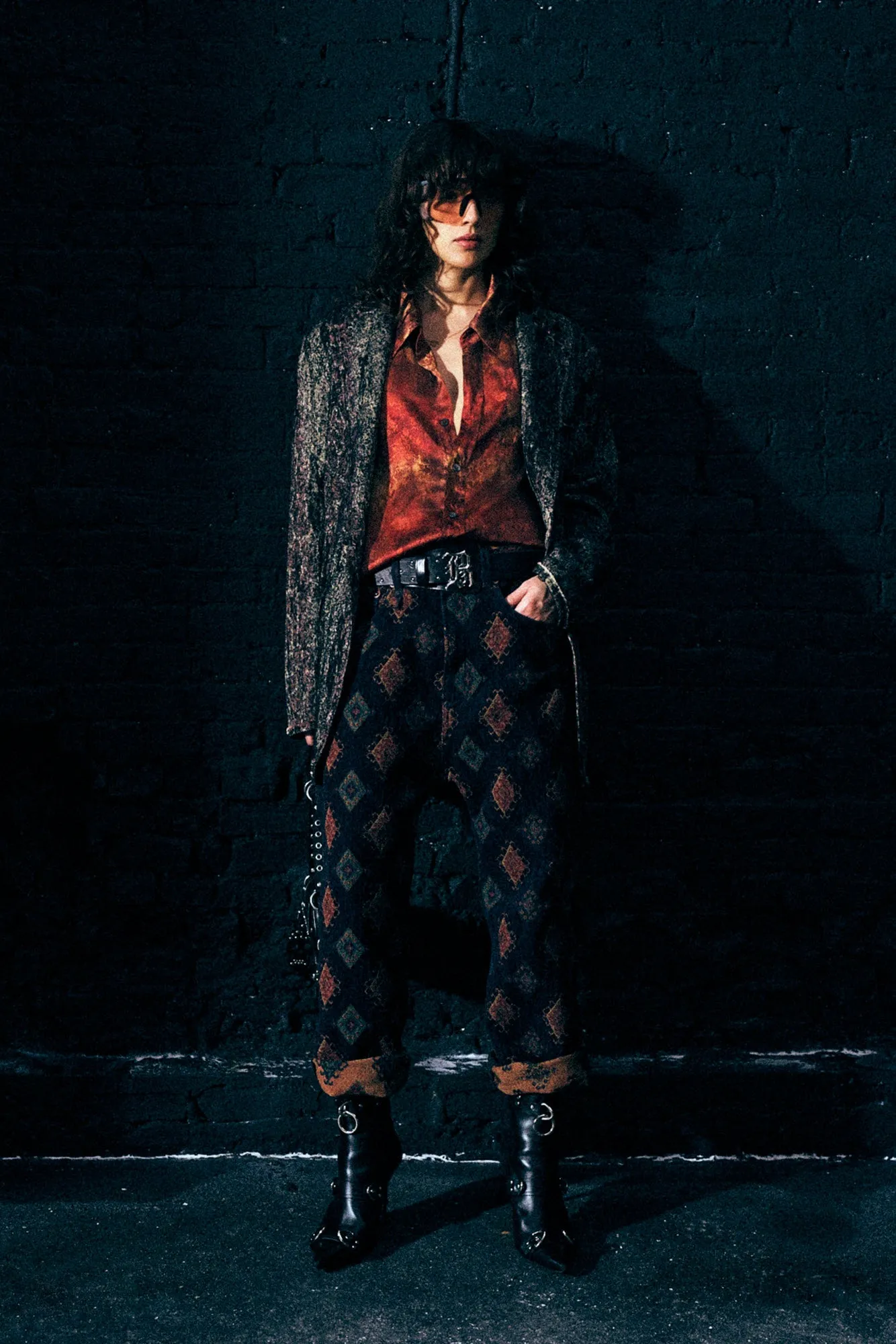 TAILORED DROP - NAVY BLUE JACQUARD sold by R13