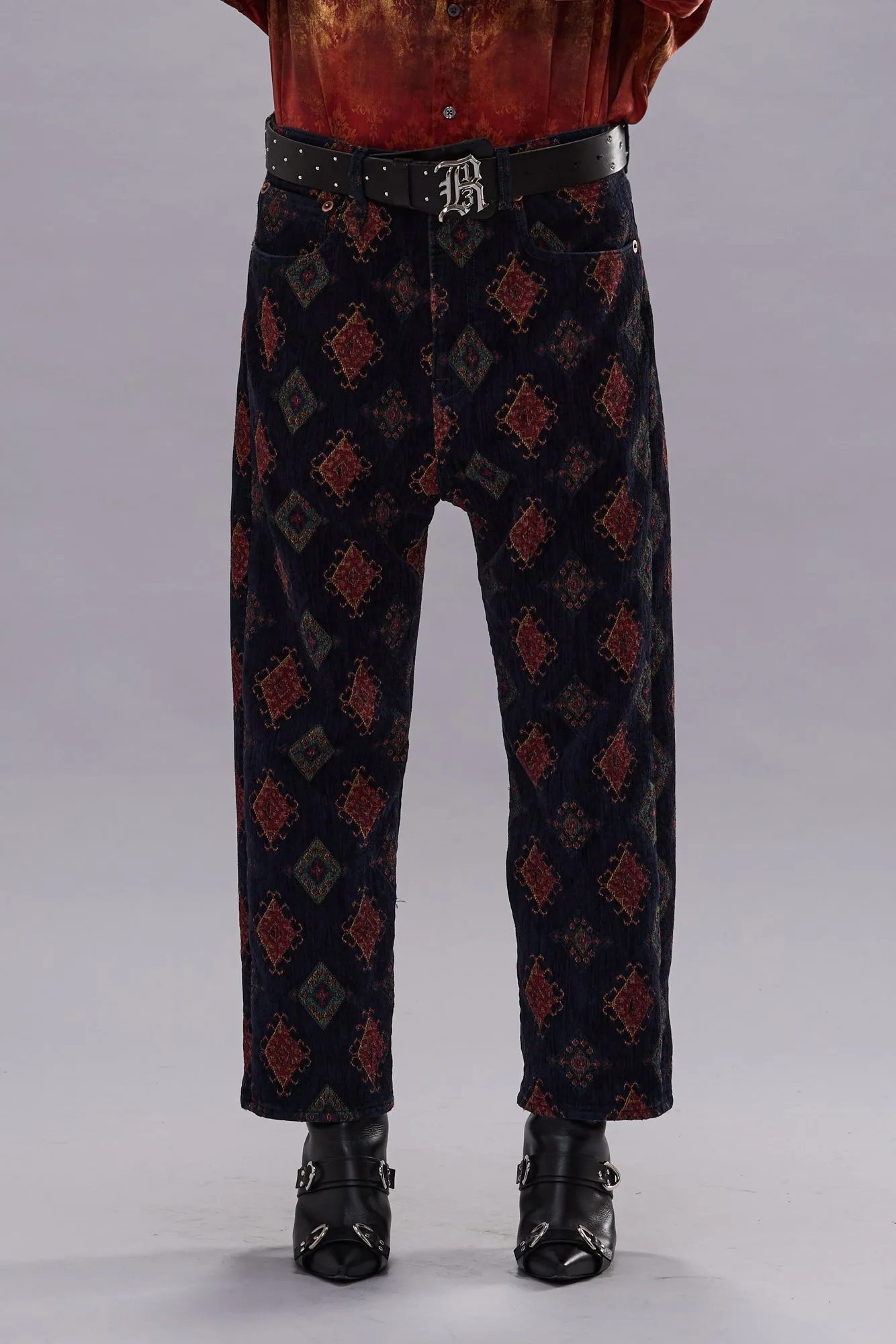 TAILORED DROP - NAVY BLUE JACQUARD sold by R13 product image thumbnail 3