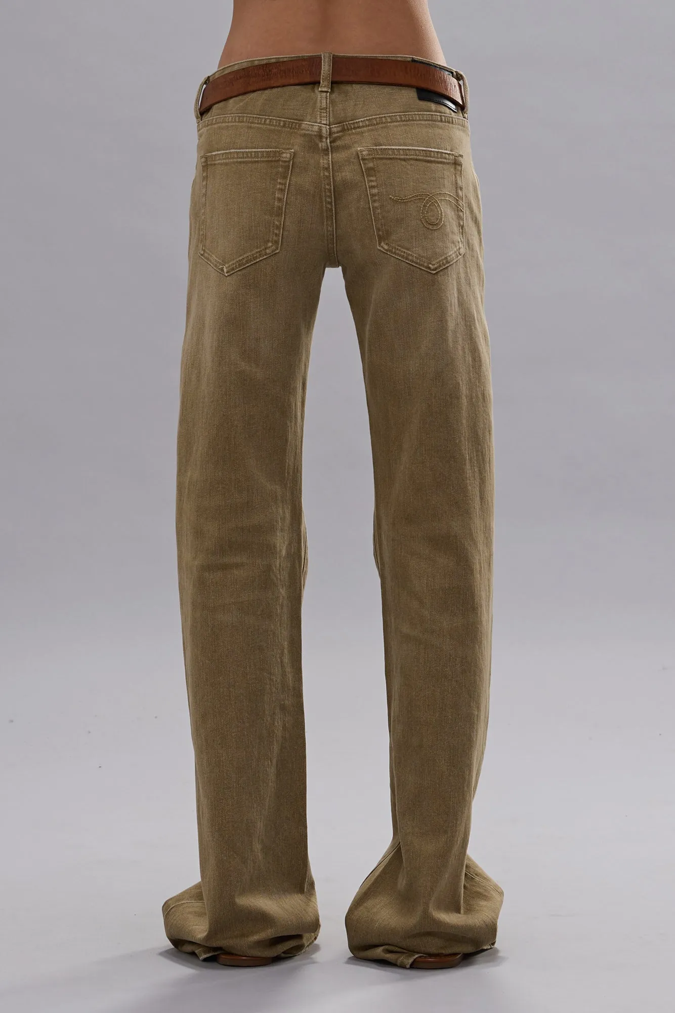 BOY FLARE - OLIVE GREEN HAZE STRETCH sold by R13 product image thumbnail 3