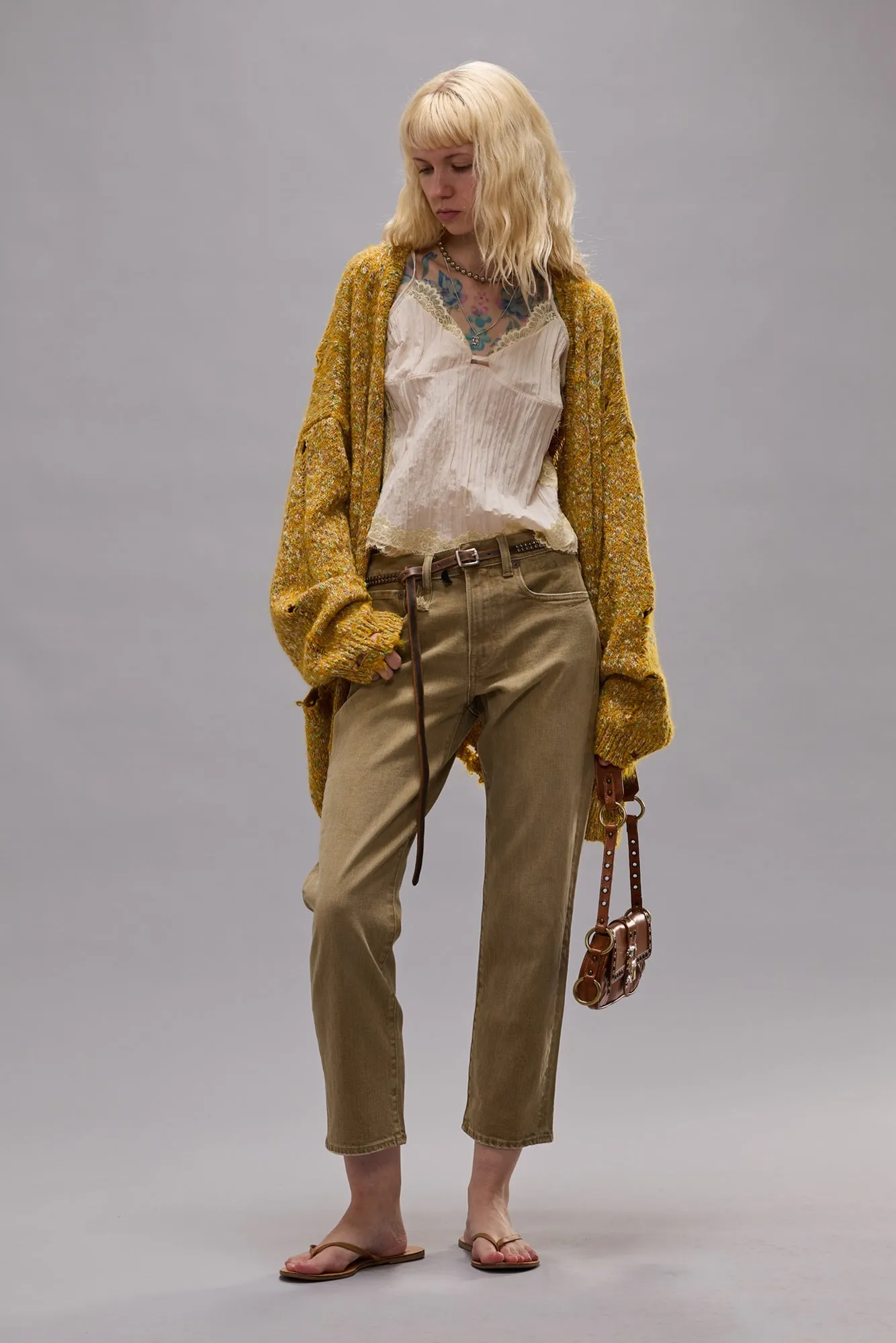 ROMEO JEAN - OLIVE GREEN HAZE STRETCH sold by R13