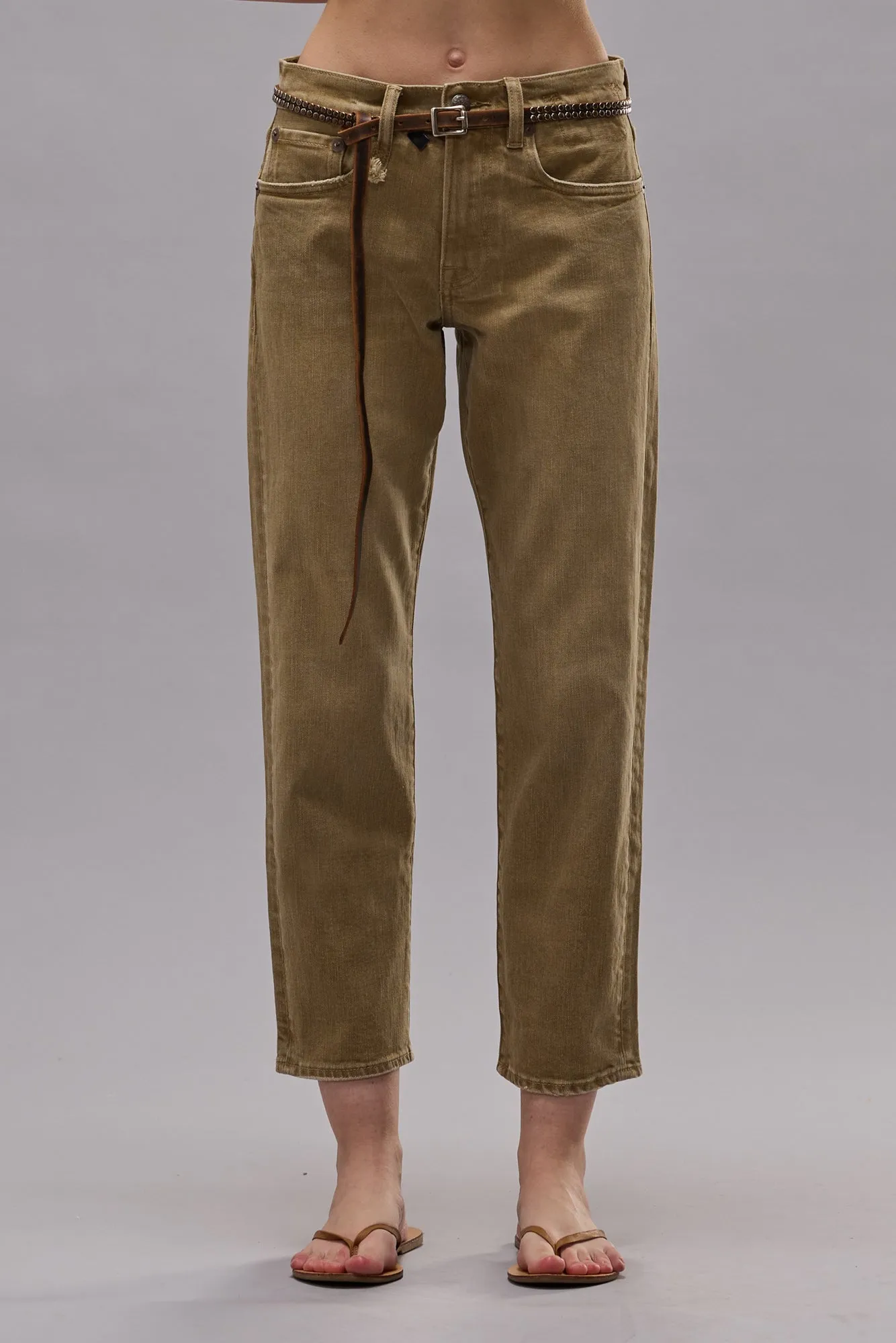 ROMEO JEAN - OLIVE GREEN HAZE STRETCH sold by R13 product image thumbnail 2