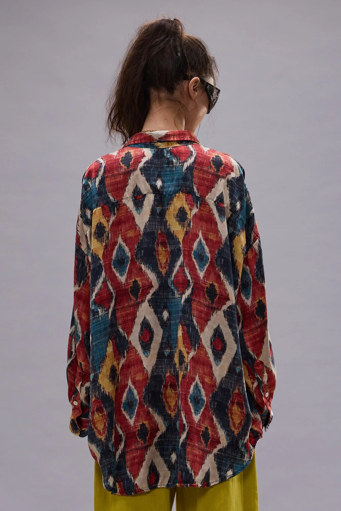 DROP NECK SHIRT - RED MULTICOLOR sold by R13 product image thumbnail 5