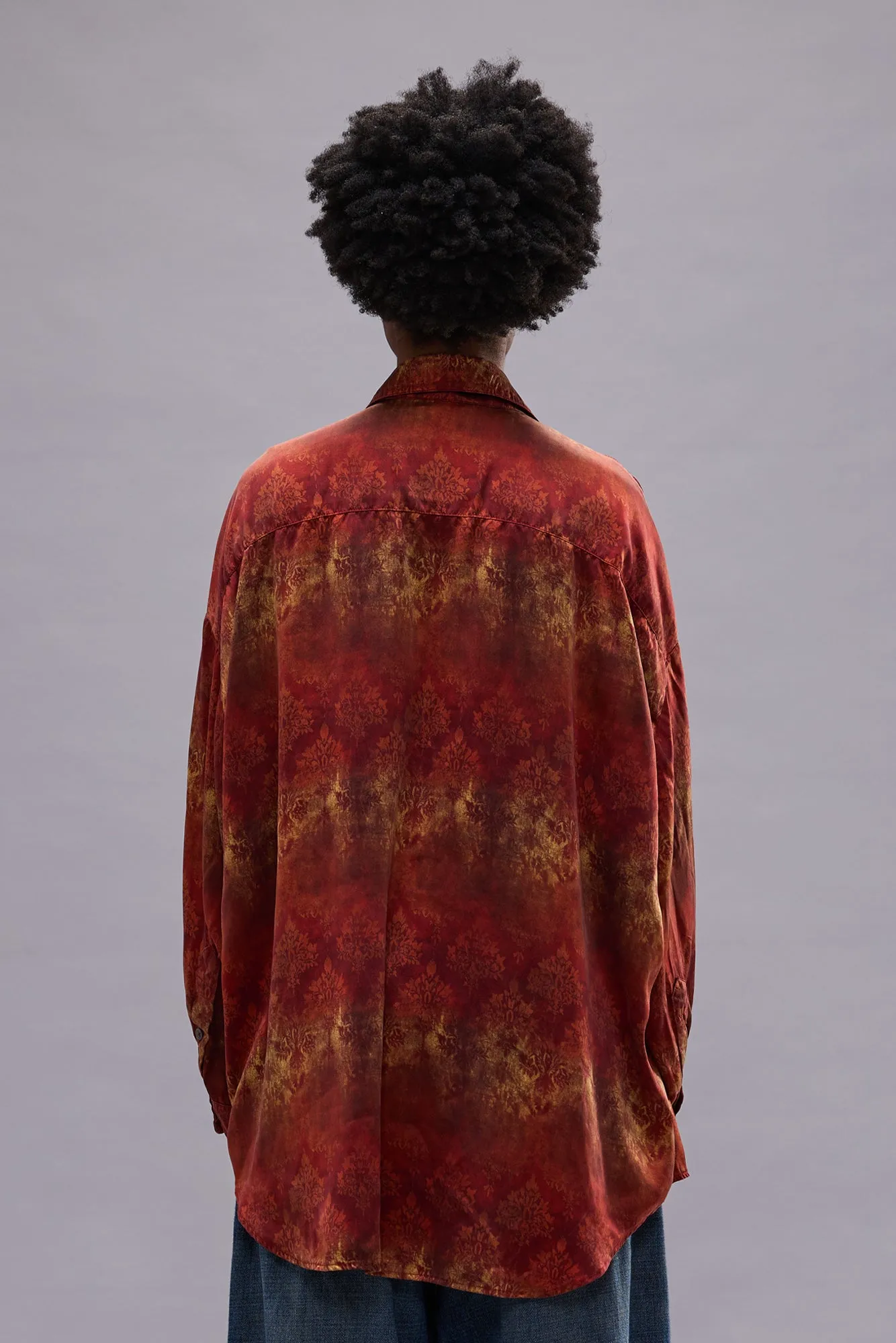 DROP NECK SHIRT - MULTI ORANGE sold by R13 product image thumbnail 5