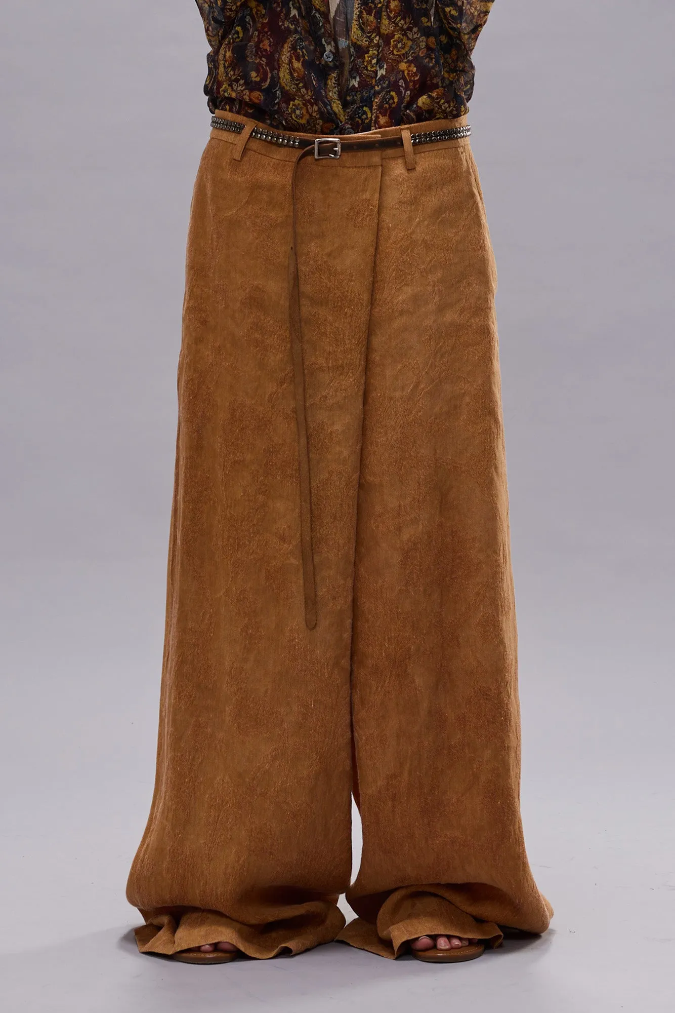 OVERSIZED CROSSOVER PANT - ORANGE FLORAL sold by R13 product image thumbnail 3