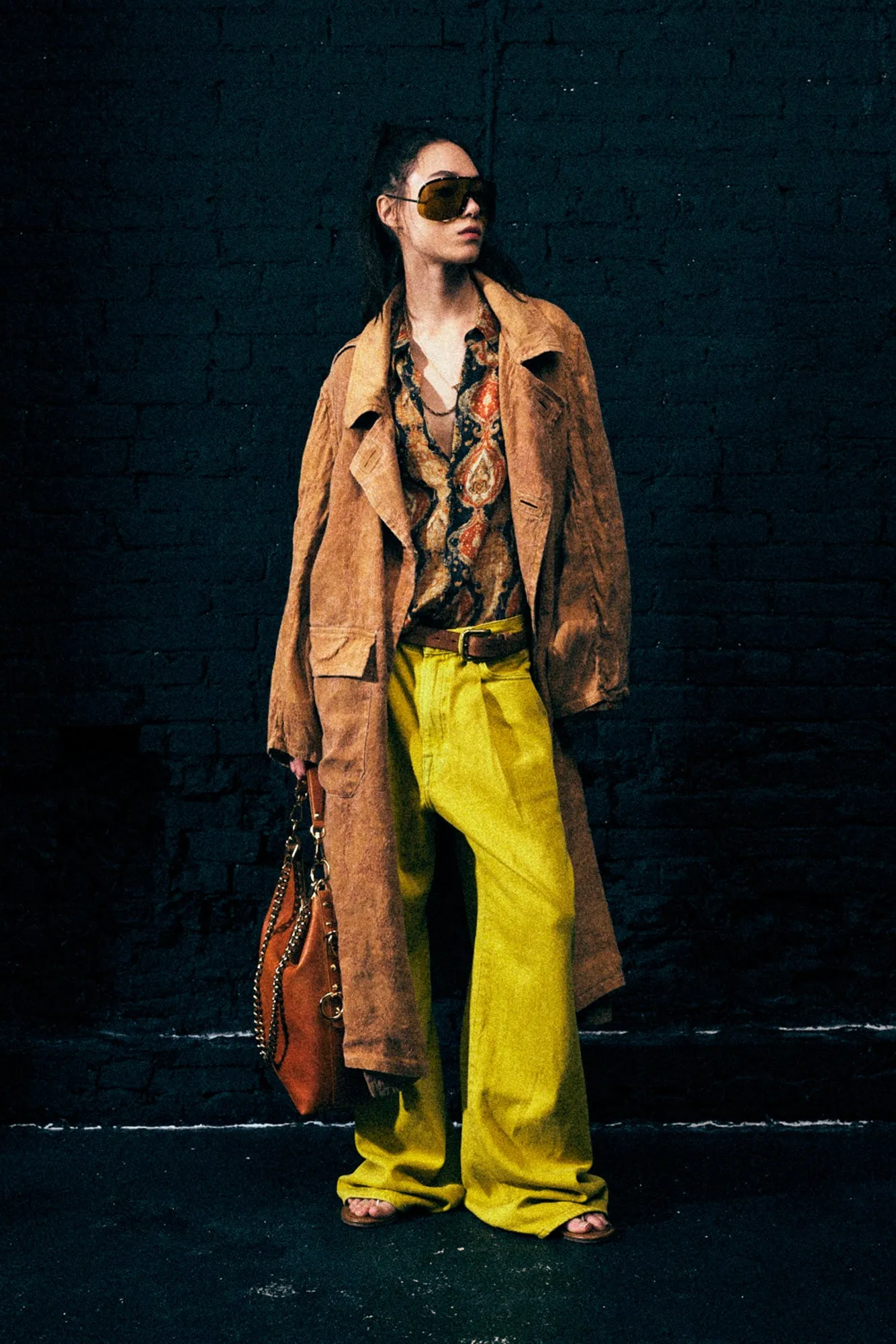 OVERSIZED HOODED COAT - ORANGE FLORAL sold by R13