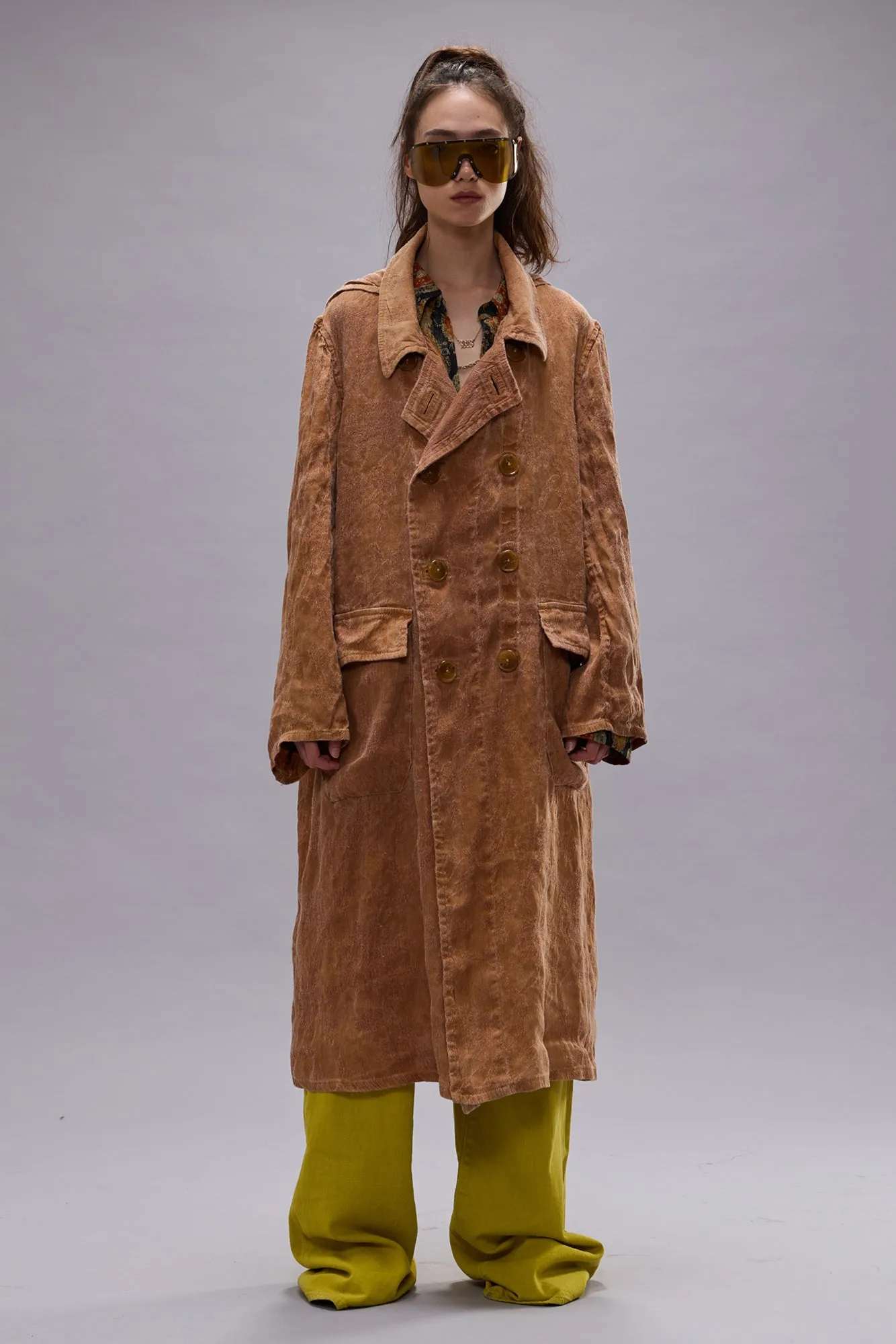 OVERSIZED HOODED COAT - ORANGE FLORAL sold by R13 product image thumbnail 3