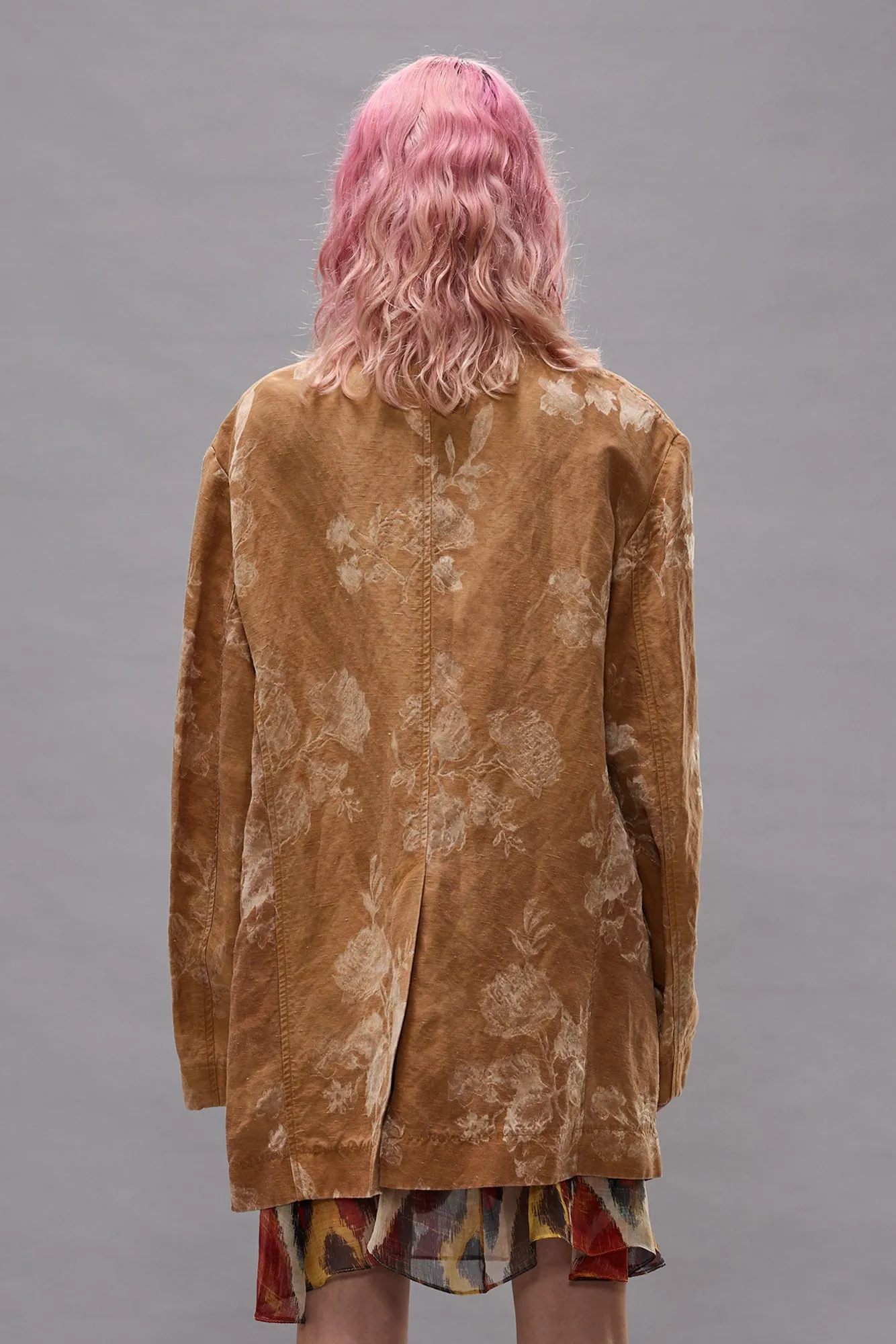 OVERSIZED RAGGED BLAZER - ORANGE FLORAL sold by R13 product image thumbnail 5