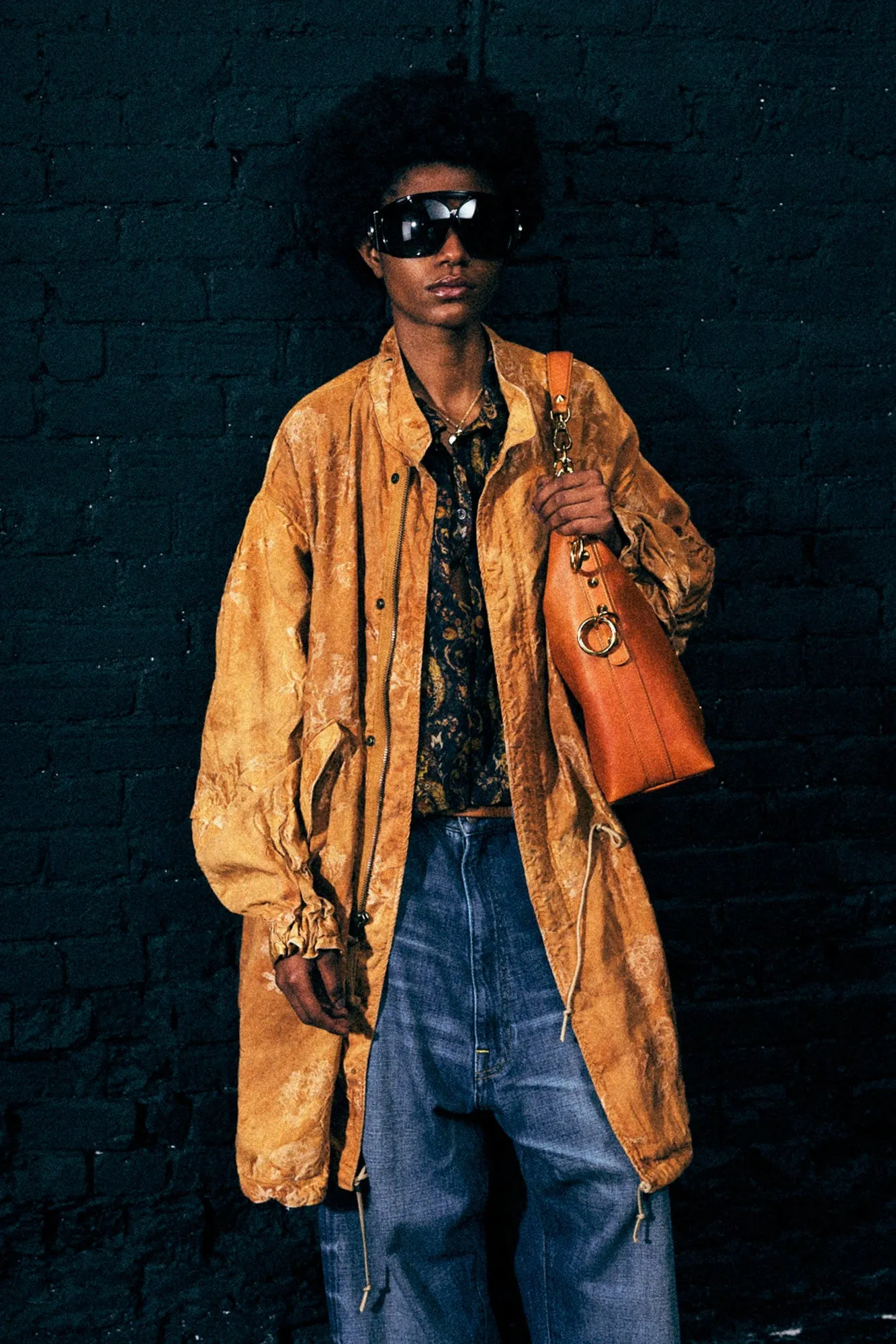 FISHTAIL PARKA - ORANGE FLORAL sold by R13 product image thumbnail 2