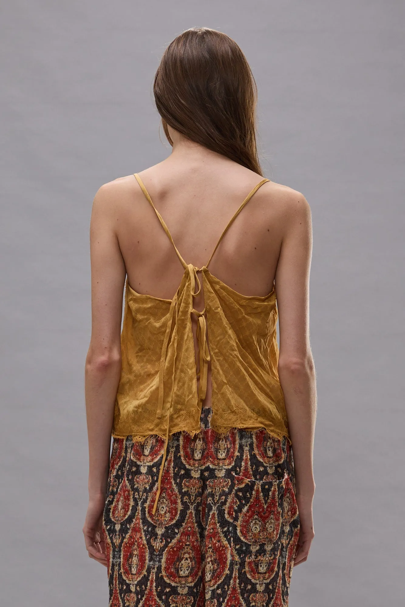 LACE TRIMMED CAMI - YELLOW sold by R13 product image thumbnail 5