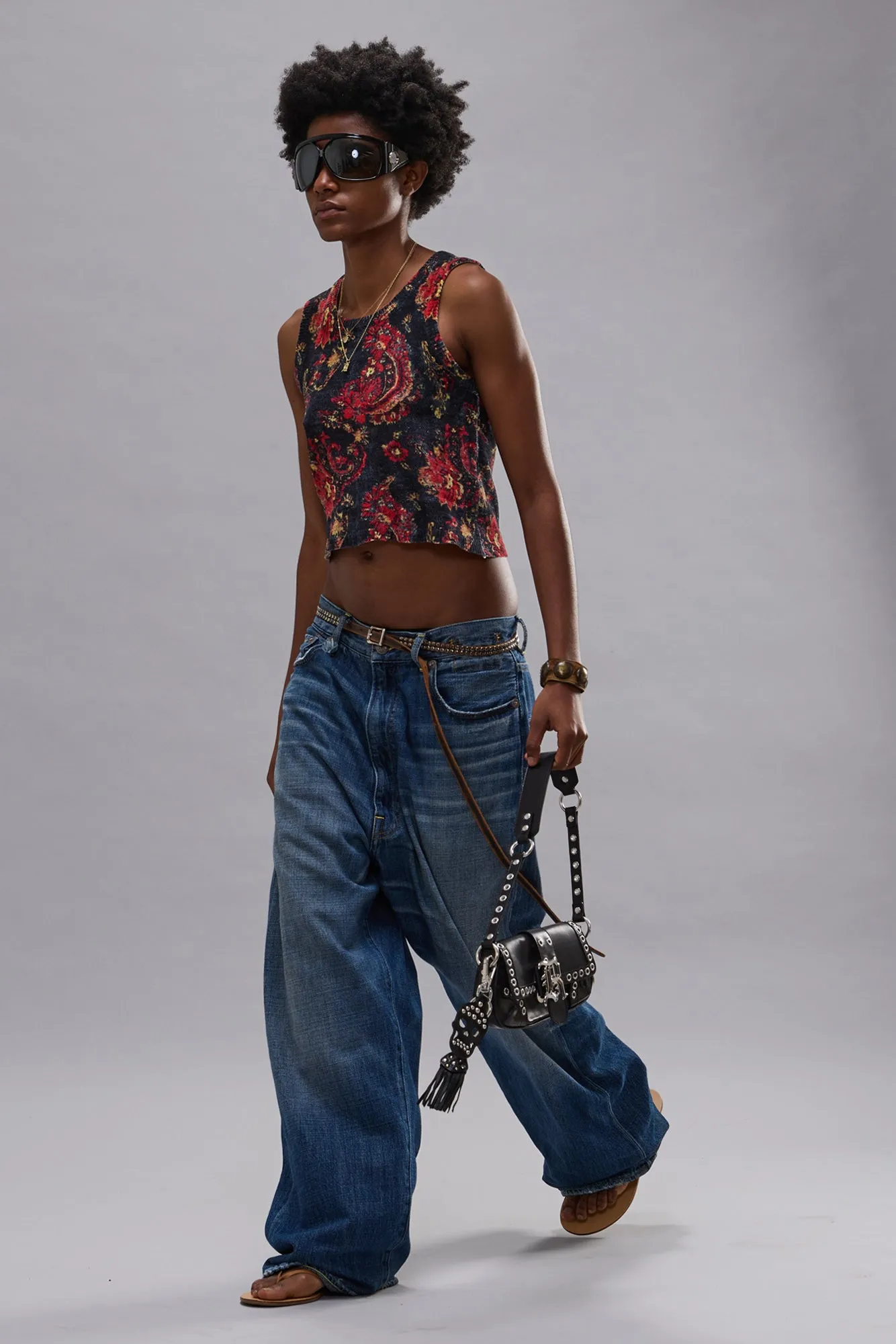 PRINTED SWEATER TANK - BLACK RED MULTICOLOR sold by R13 product image thumbnail 2