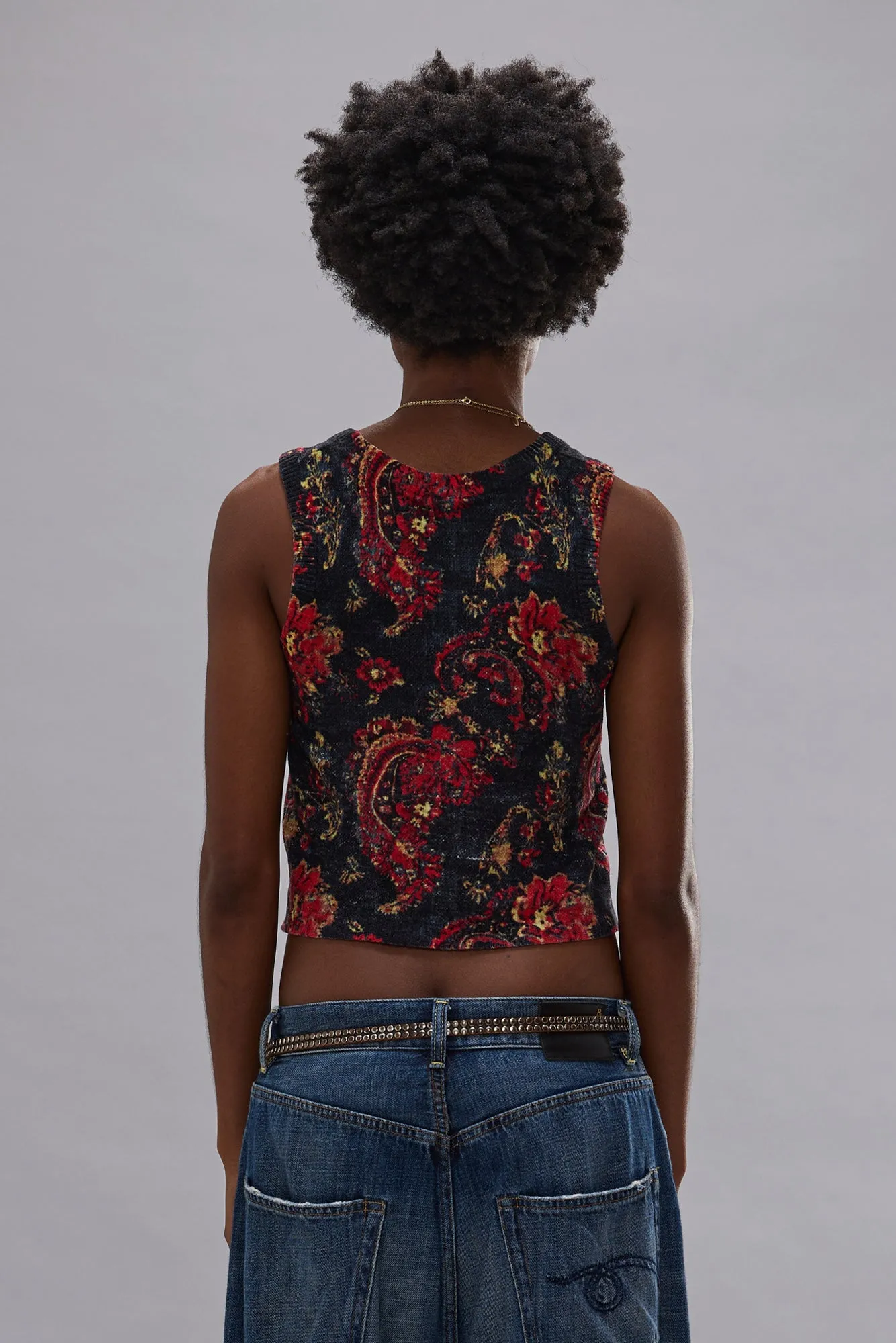 PRINTED SWEATER TANK - BLACK RED MULTICOLOR sold by R13 product image thumbnail 5