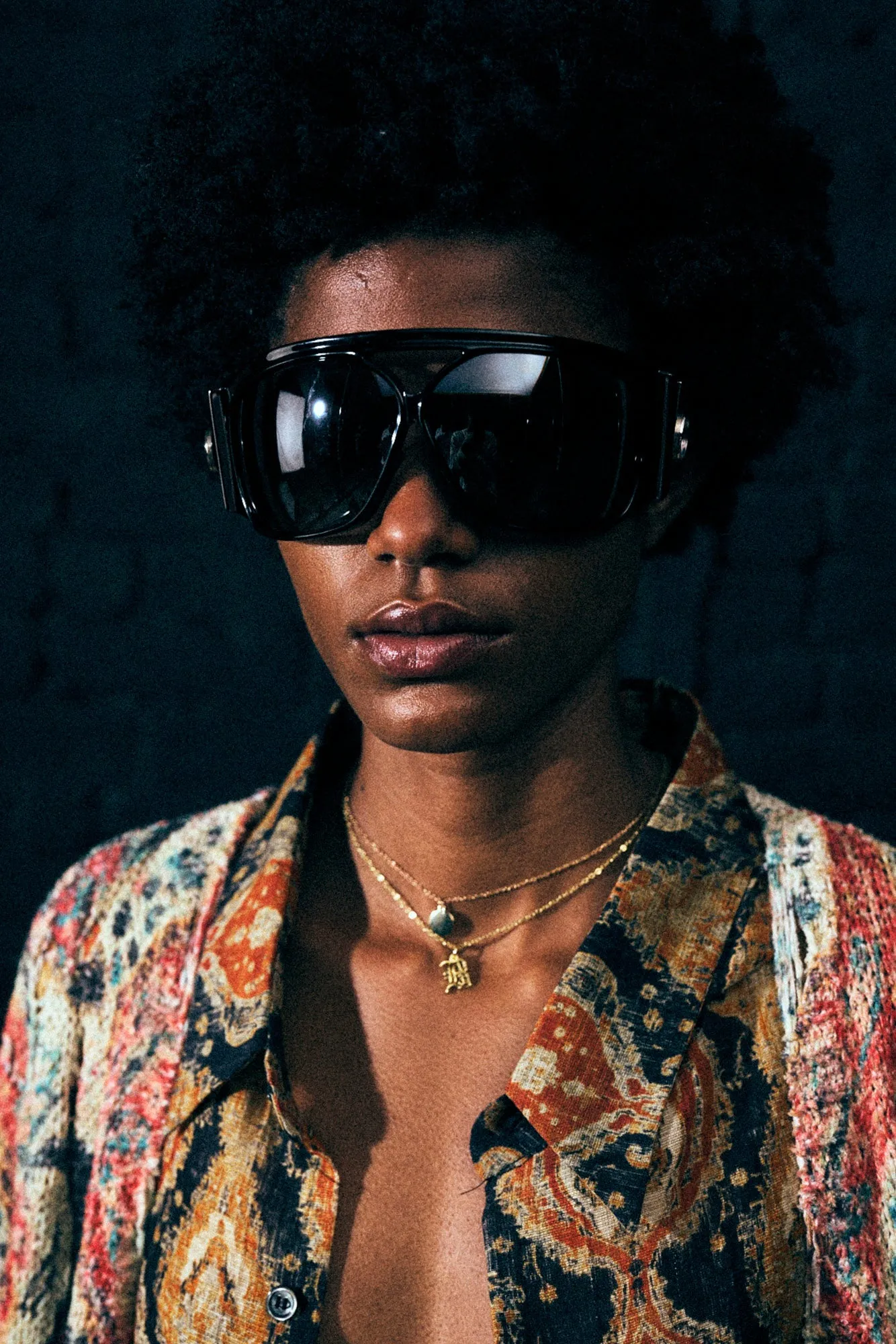 PRINTED LONG CARDIGAN - KHAKI MULTICOLOR sold by R13 product image thumbnail 3