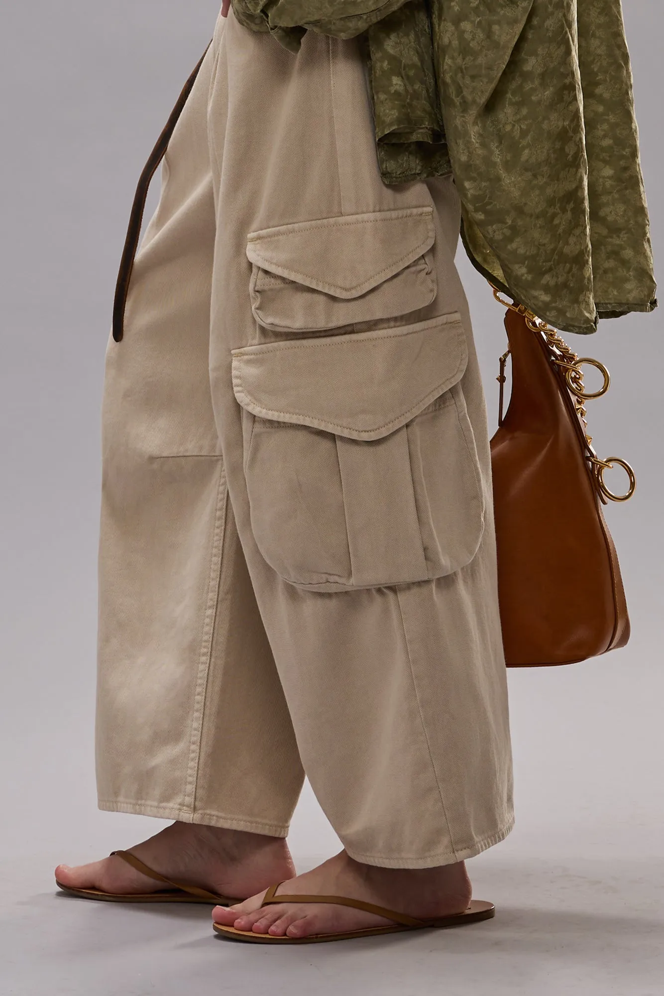 CROPPED MULTI POCKET CARGO - VINTAGE GREY STONE sold by R13 product image thumbnail 2