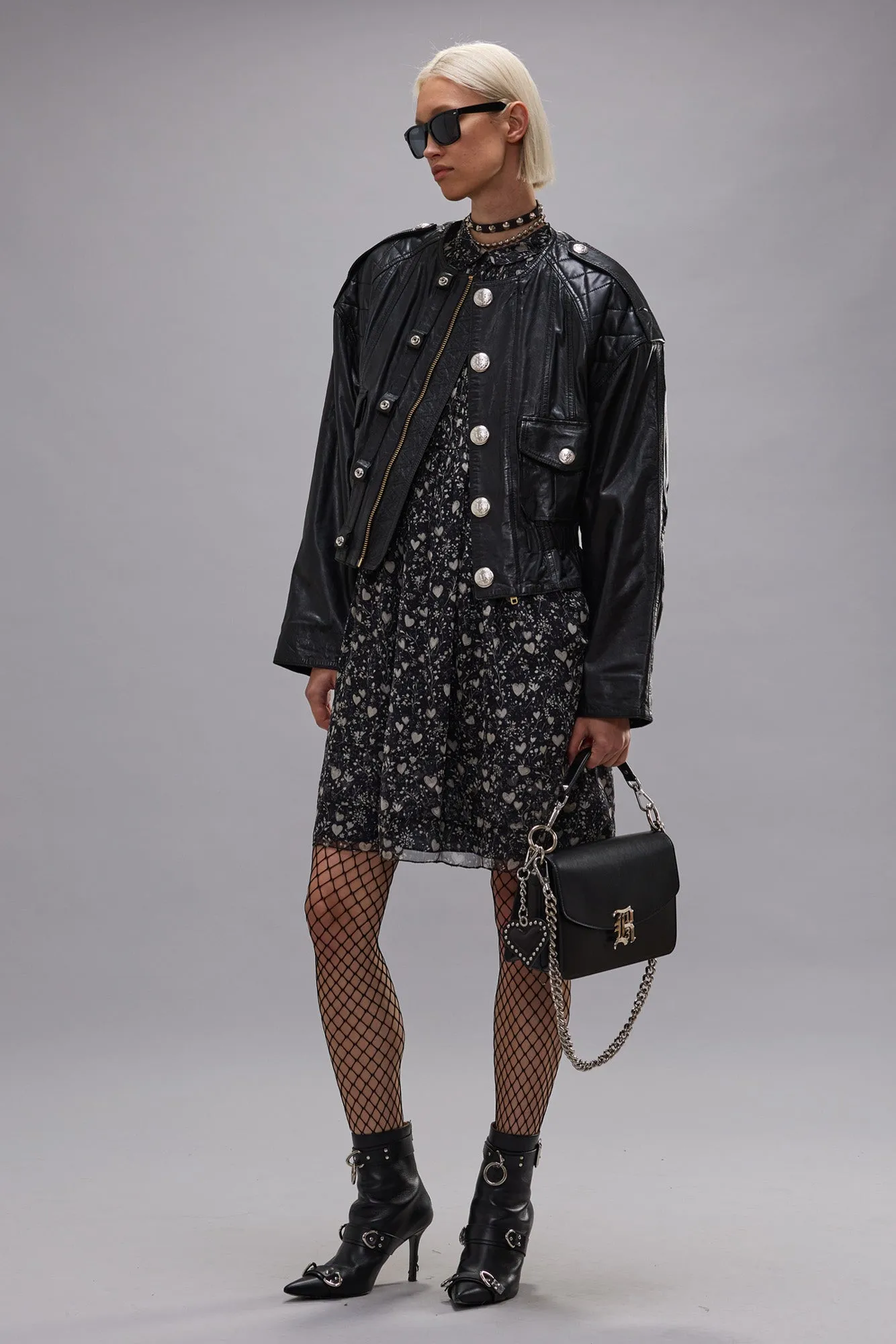 OVERSIZED CREWNECK JACKET - BLACK sold by R13 product image thumbnail 3