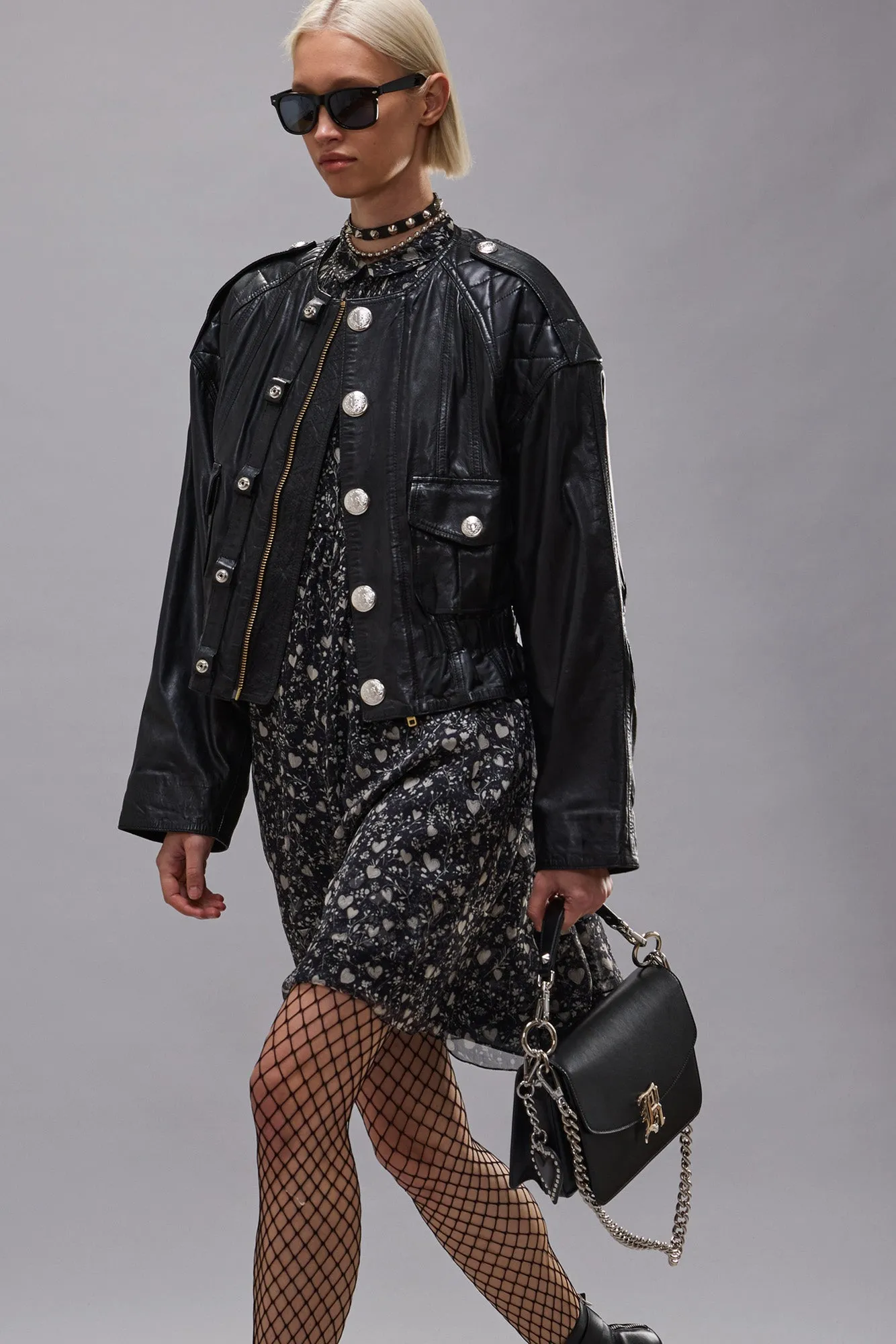 OVERSIZED CREWNECK JACKET - BLACK sold by R13 product image thumbnail 2