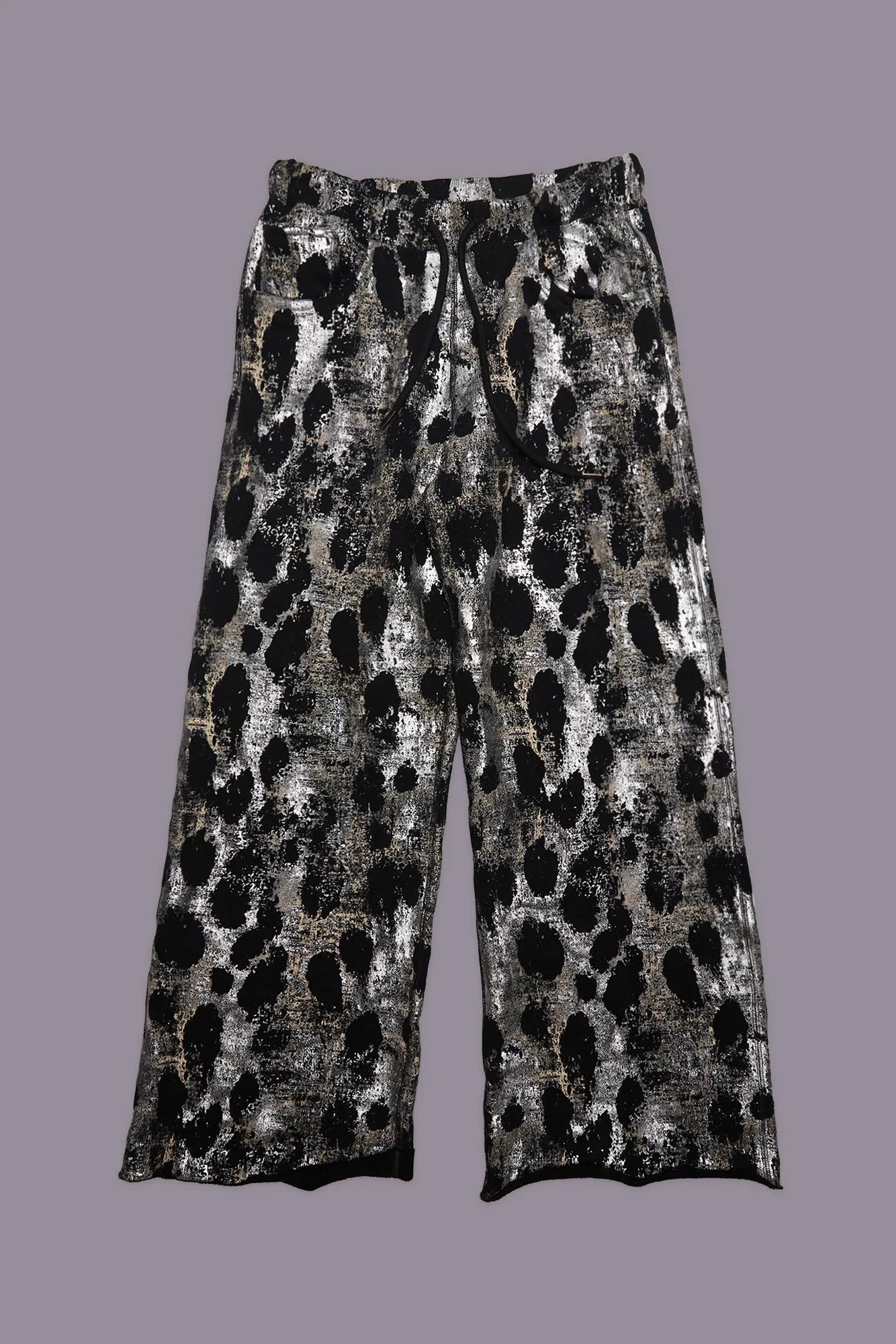 RELAXED SWEATPANT - SILVER LEOPARD ON BLACK sold by R13 product image thumbnail 4