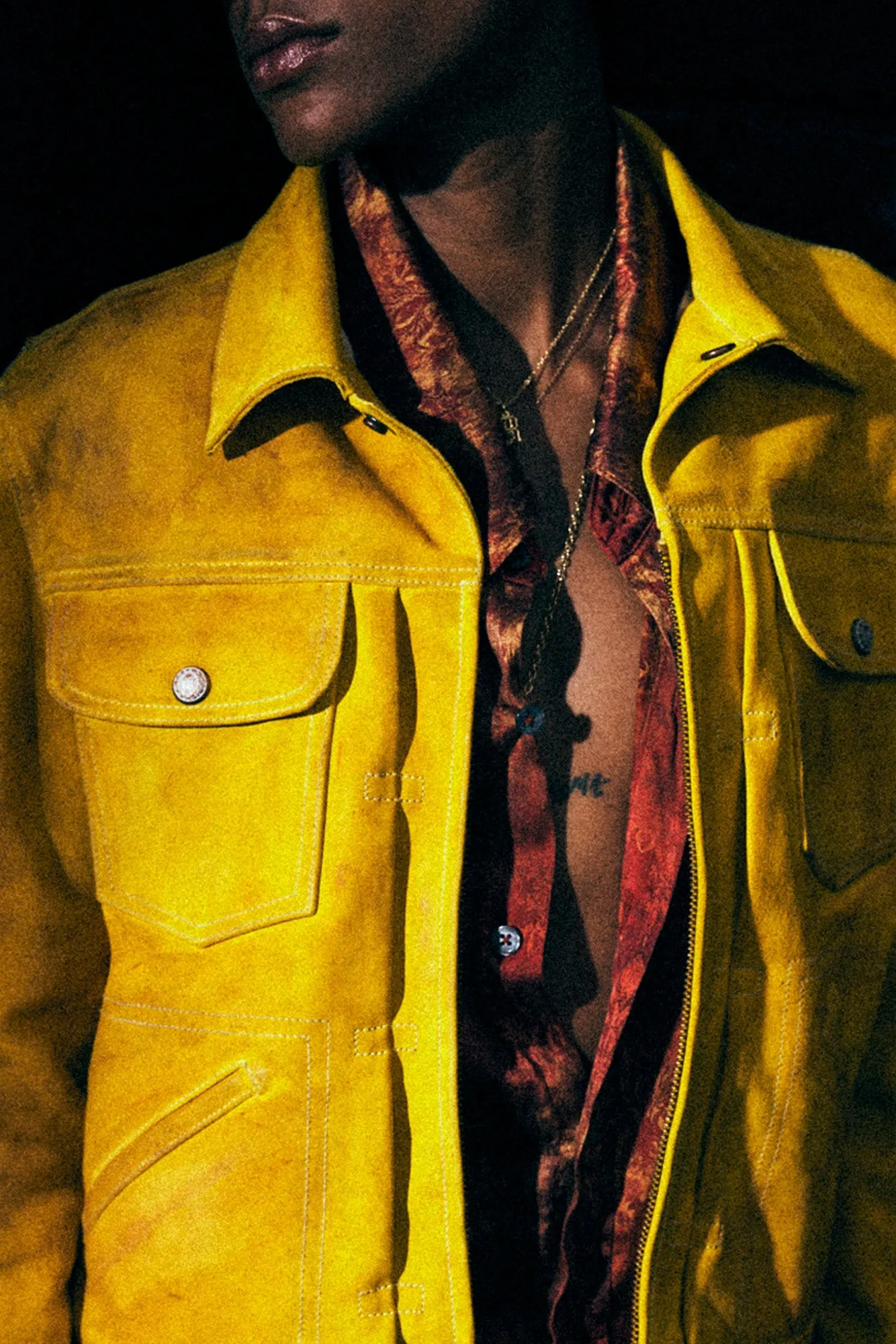 BOXY TRUCKER JACKET - YELLOW sold by R13 product image thumbnail 3