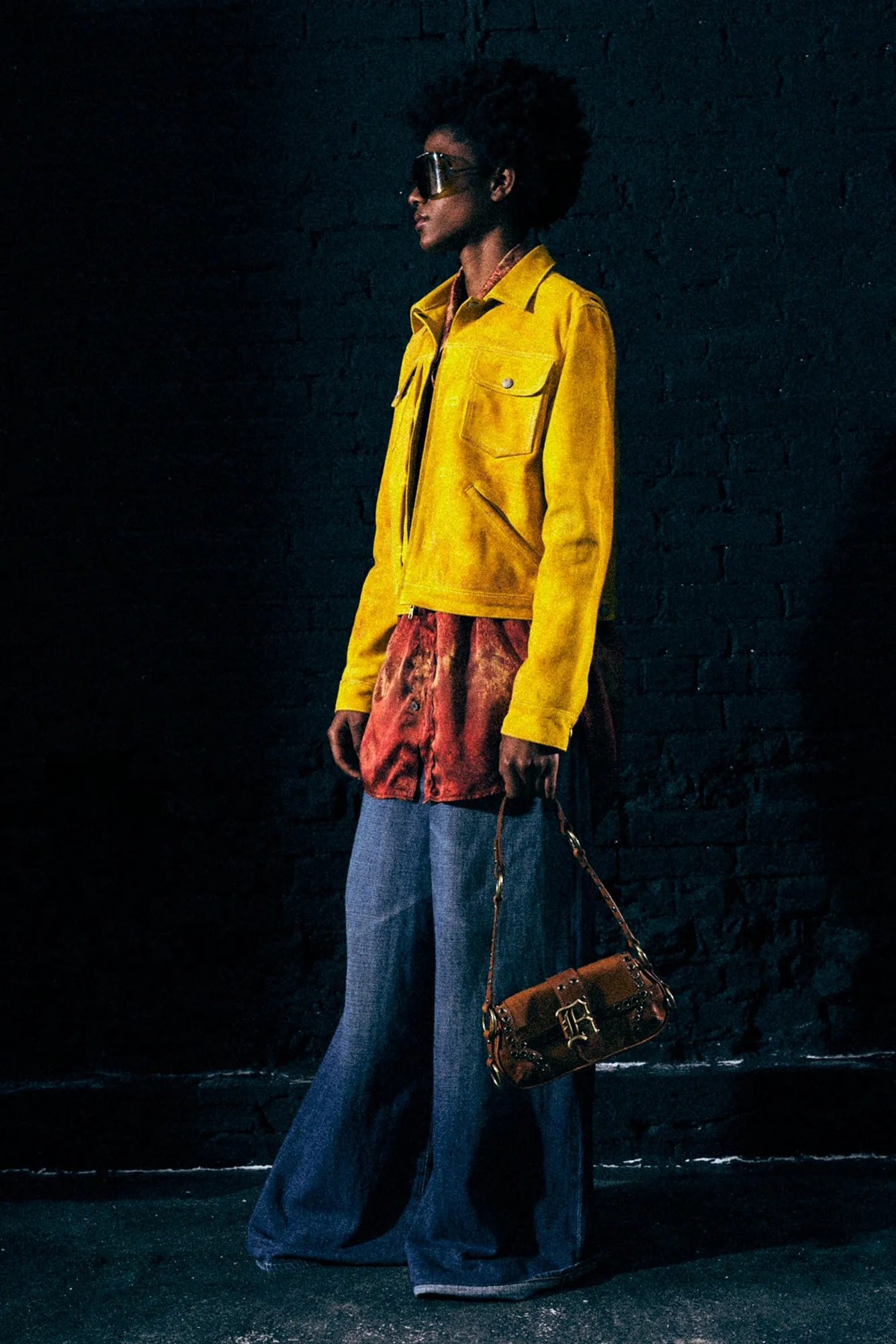 BOXY TRUCKER JACKET - YELLOW sold by R13 product image thumbnail 2