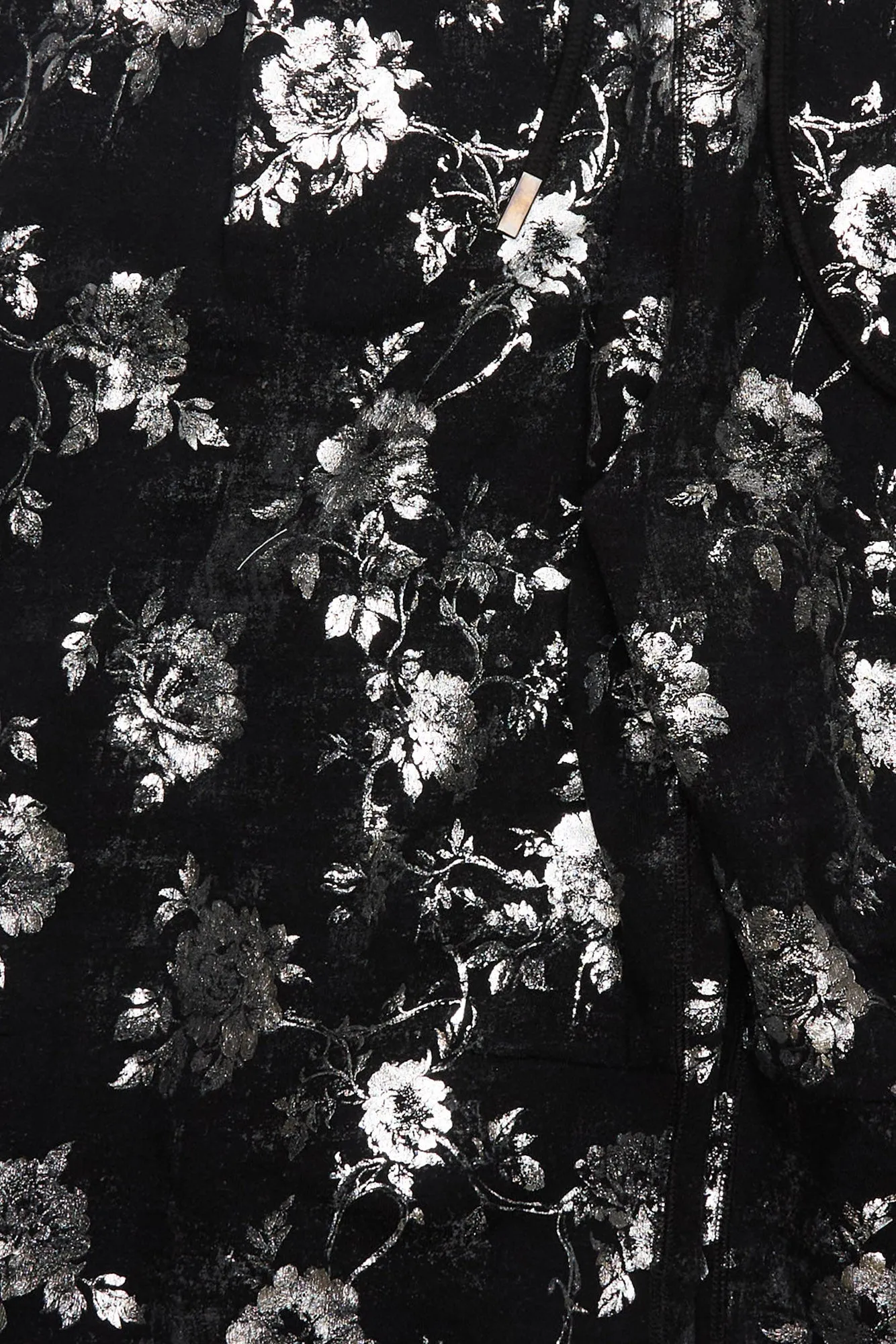 CROPPED PLEATED SWEATPANT - SILVER FLORAL ON BLACK sold by R13 product image thumbnail 5