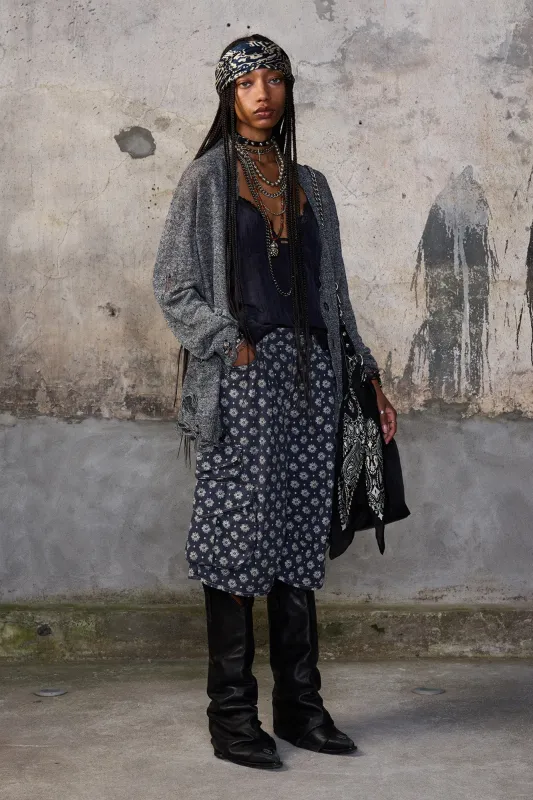 BERMUDA CARGO SHORT - AIRY INDIGO BLOSSOM made by R13