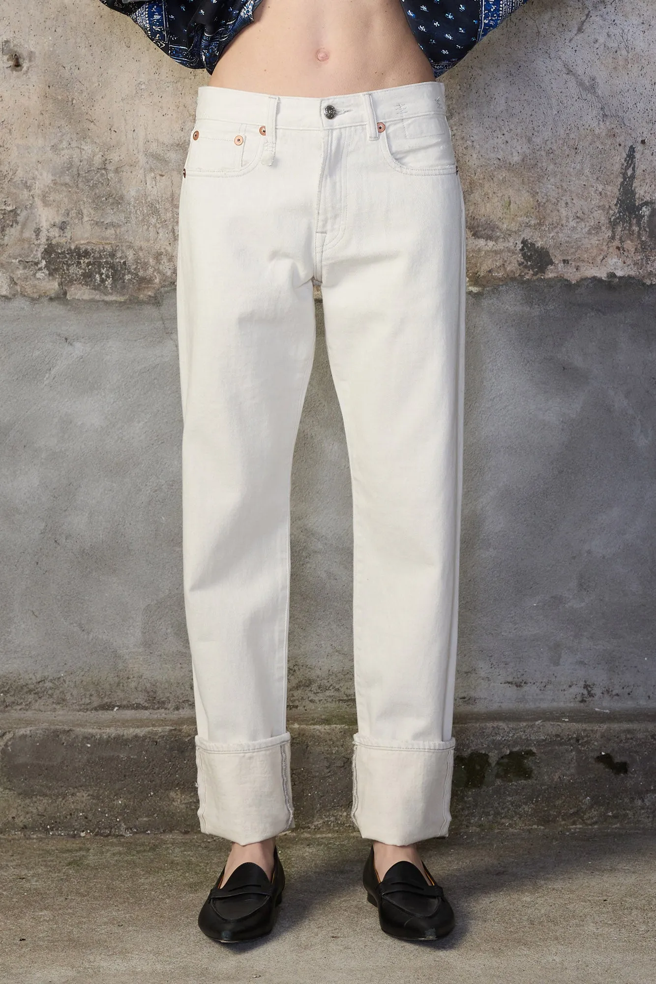 CUFFED ROMEO JEAN - HOLDEN WHITE SELVEDGE sold by R13 product image thumbnail 2
